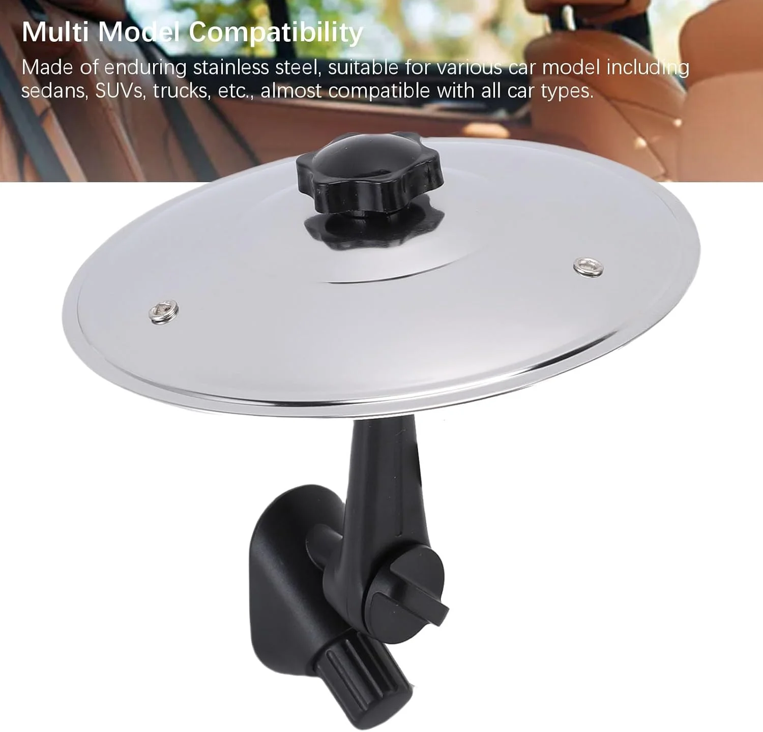 سنج ماشین ASHATA، سنج تصادف درام مینی دریچه هوا خودرو، گیره استیل ضد زنگ برای تصادف هوا روی داشبورد، ابزار موسیقی خنده دار (نقره ای)