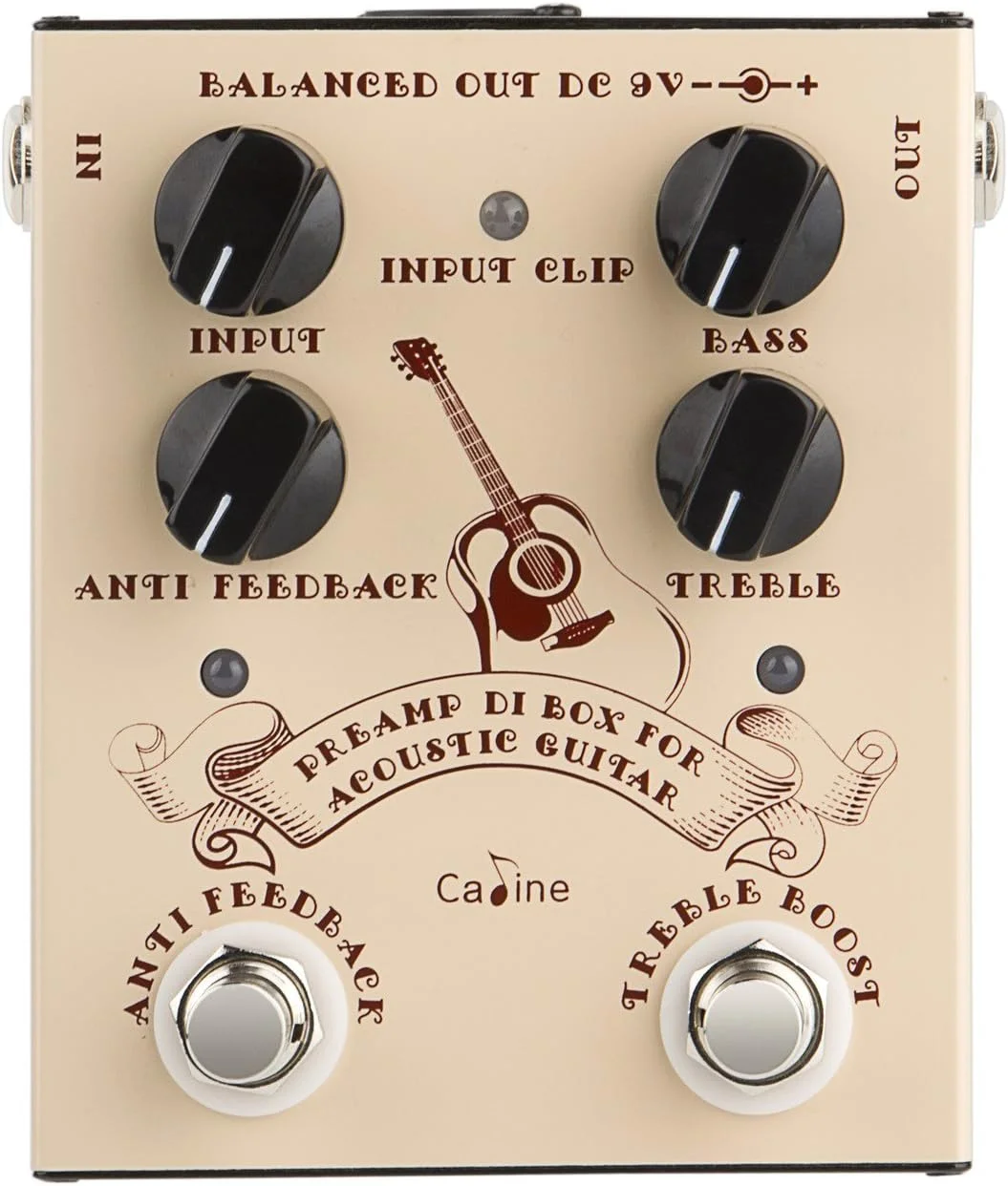 پری امپ و دایرکت باکس آکوستیک گیتار Caline CP40 مناسب برای ضبط صدا