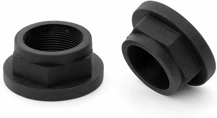 مهره های جک مشکی جایگزین سازگار با جک های 1/4 اینچی رولند (شماره قطعه 17041657) - رزوه M12x1 غیر استاندارد از قبل رزوه شده - مهره های سخت افزاری - قطعات جایگزین آمپلی فایر گیتار - (بسته 2 عددی)