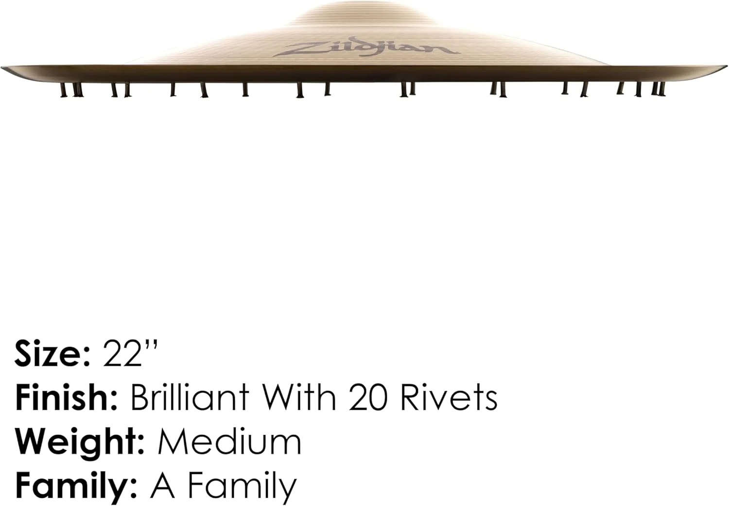 سنج زیلجیان سری A زیلجیان - 22 اینچ مدل Swish Knocker به همراه 20 پرچ