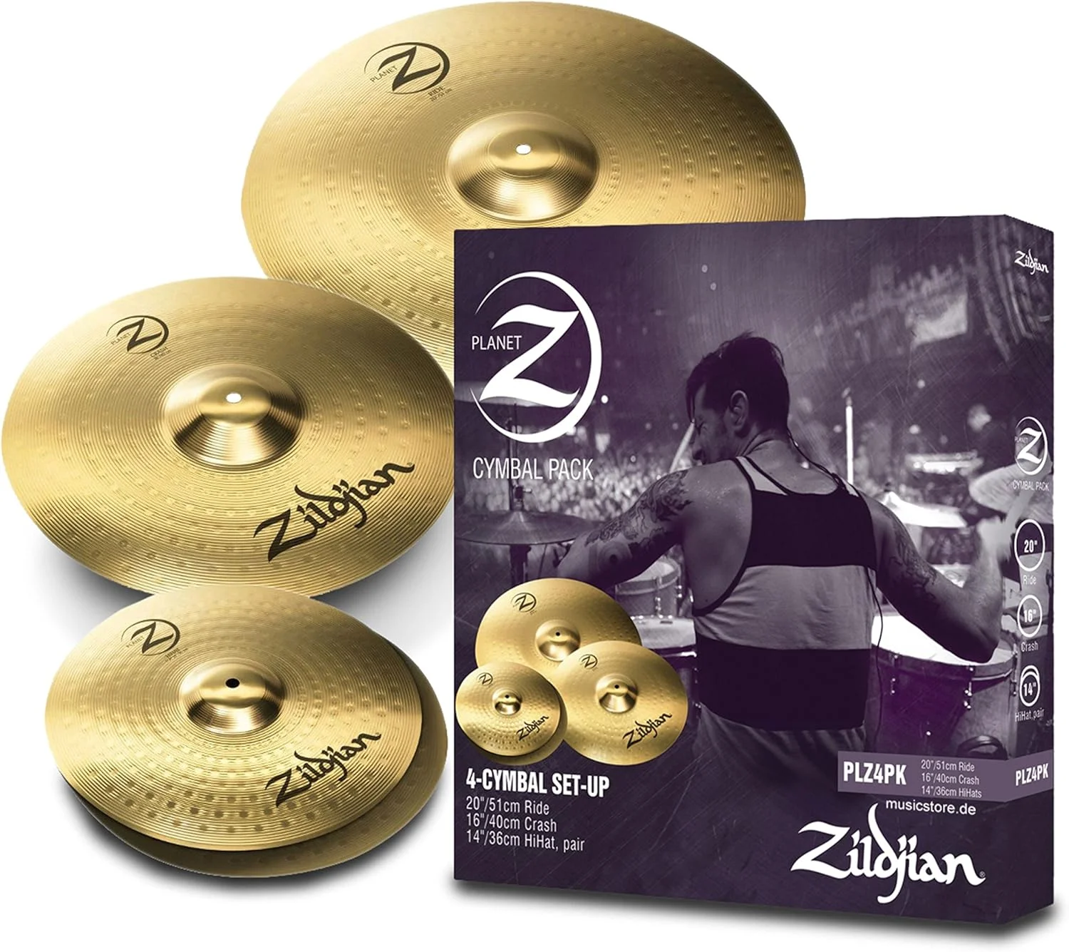 ست سنج ۴ عددی زیلجیان Planet Z (یک جفت ۱۴ اینچی، ۱۶ اینچی، ۲۰ اینچی)