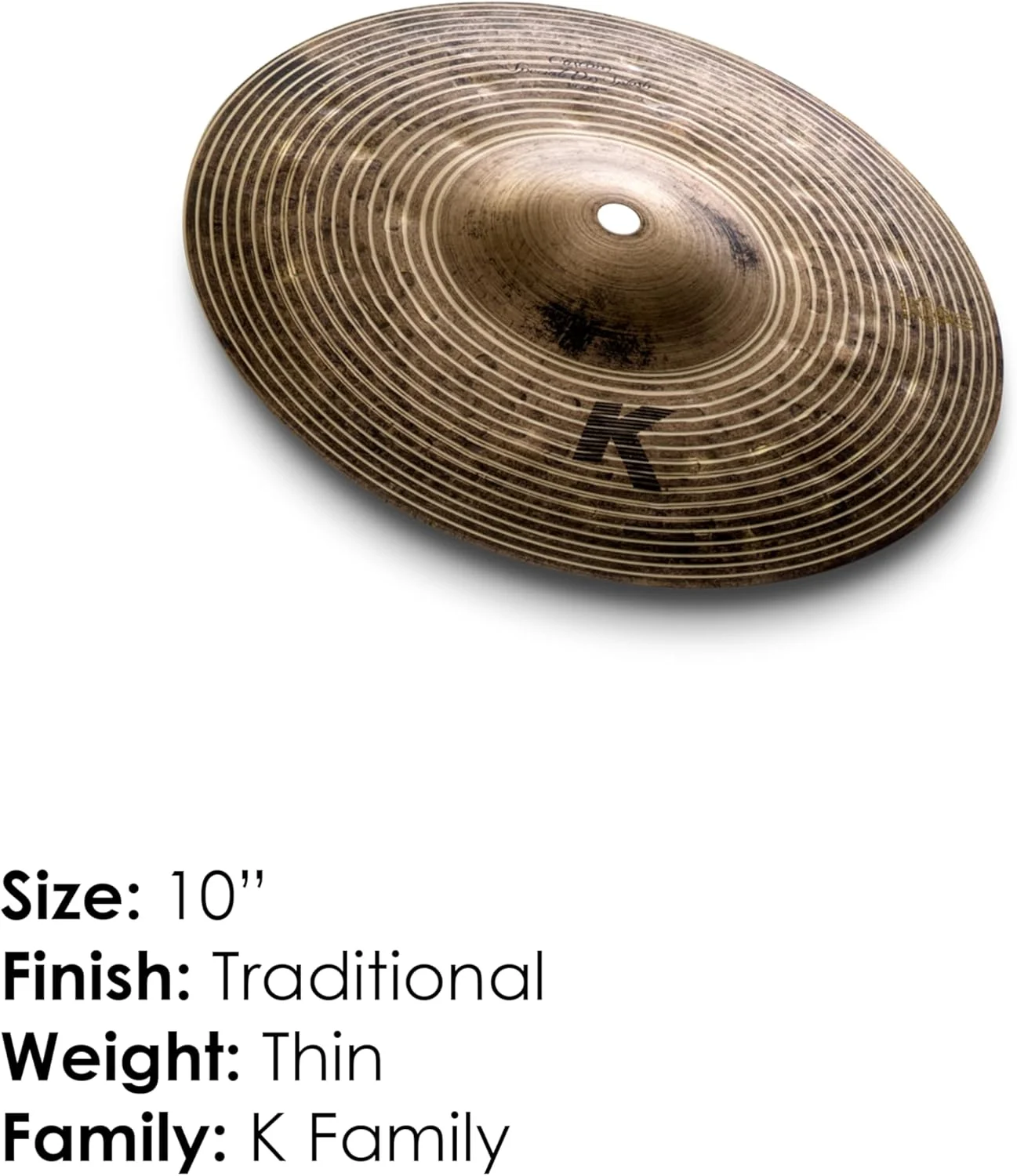 سنج اسپلش ۱۰ اینچی Zildjian سری K Custom مدل Special Dry