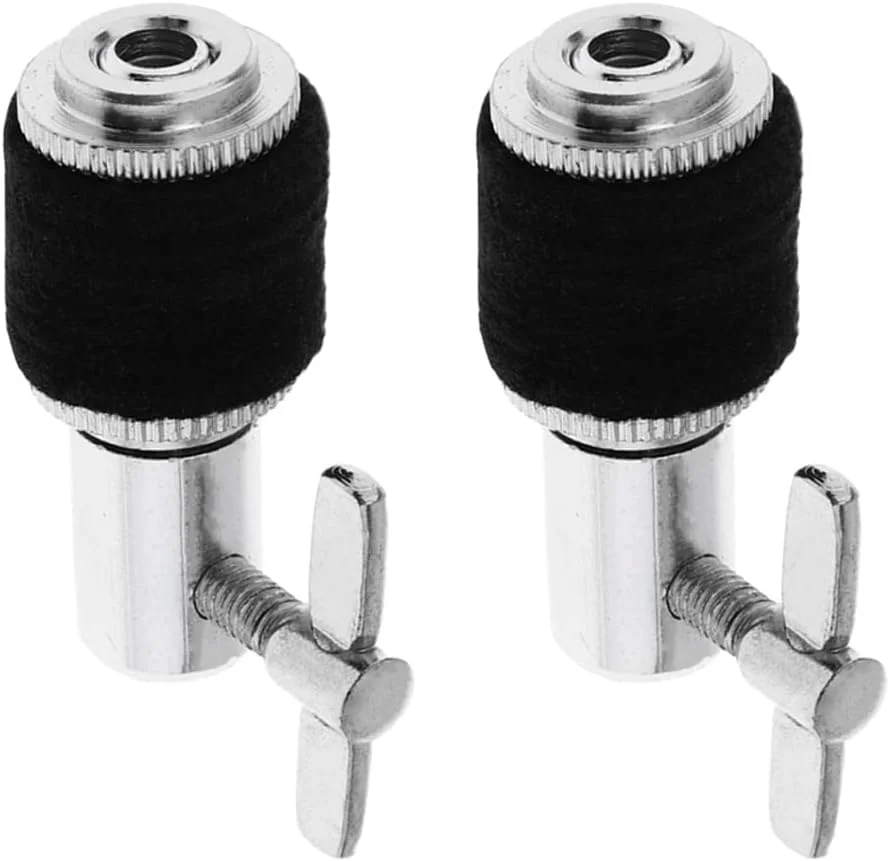 ست 2 عددی کلاچ های-هت درام جاز مناسب میله 6 میلی متری 1/4 اینچی، آلیاژ آلومینیومی کلاچ درام جاز، لوازم جانبی پایه های های-هت سنج برای سنج های-هت دراپ