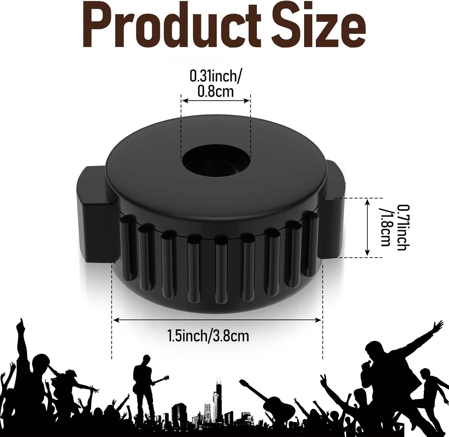 مهره های پلاستیکی سنج درام Zhengmy، بسته 12 عددی، سایز 8 میلی متر، رهاسازی سریع، مناسب برای قطعات جایگزین پرکاشن