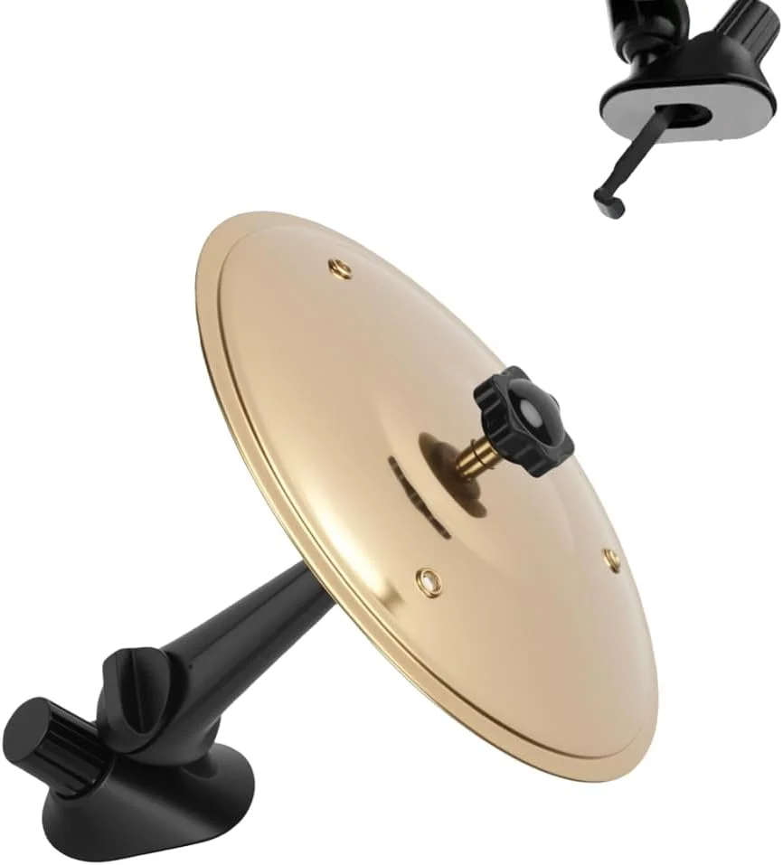 سنج دمام دریچه هوا خودرو، سنج تصادف کوچک برای دوستداران موسیقی و نوازندگان درام، نصب آسان روی داشبورد و دریچه ها (طلایی)