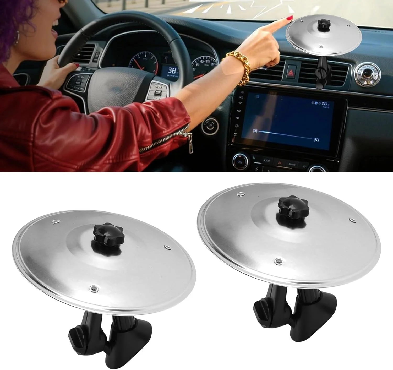 سنج درام خودرو، صدای فلزی واضح، نصب آسان، 2 عدد لوازم جانبی موسیقی خودرو برای همه رانندگان (نقره ای) سنج درام خودرو، صدای فلزی واضح، نصب آسان، 2 عدد لوازم جانبی موسیقی خودرو برای همه رانندگان (نقره ای)