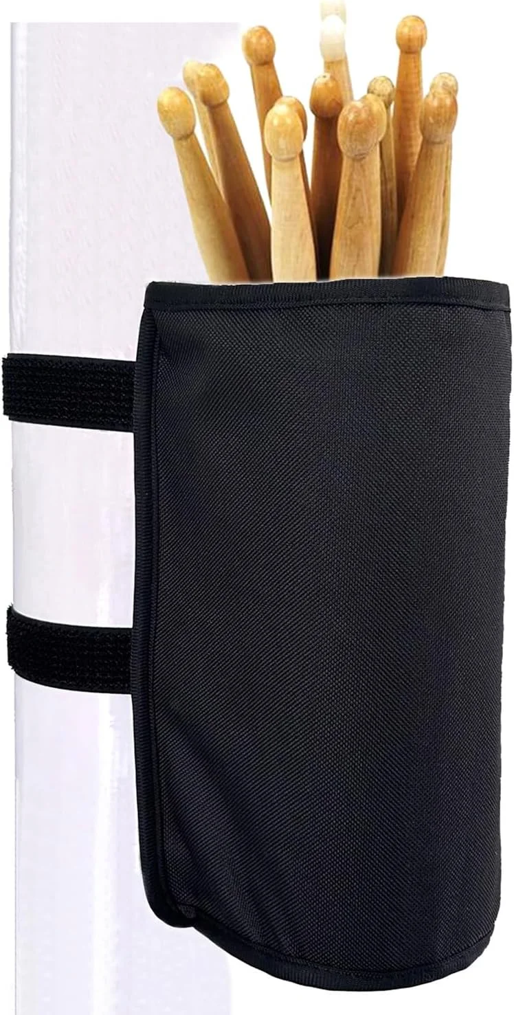 کیف نگهداری چوب درام وانتی، کیف نایلونی با ظرفیت بالا با دو بند چسبی برای چوب های درام، مالت ها، برس ها تا 10 جفت، لوازم جانبی ست درام