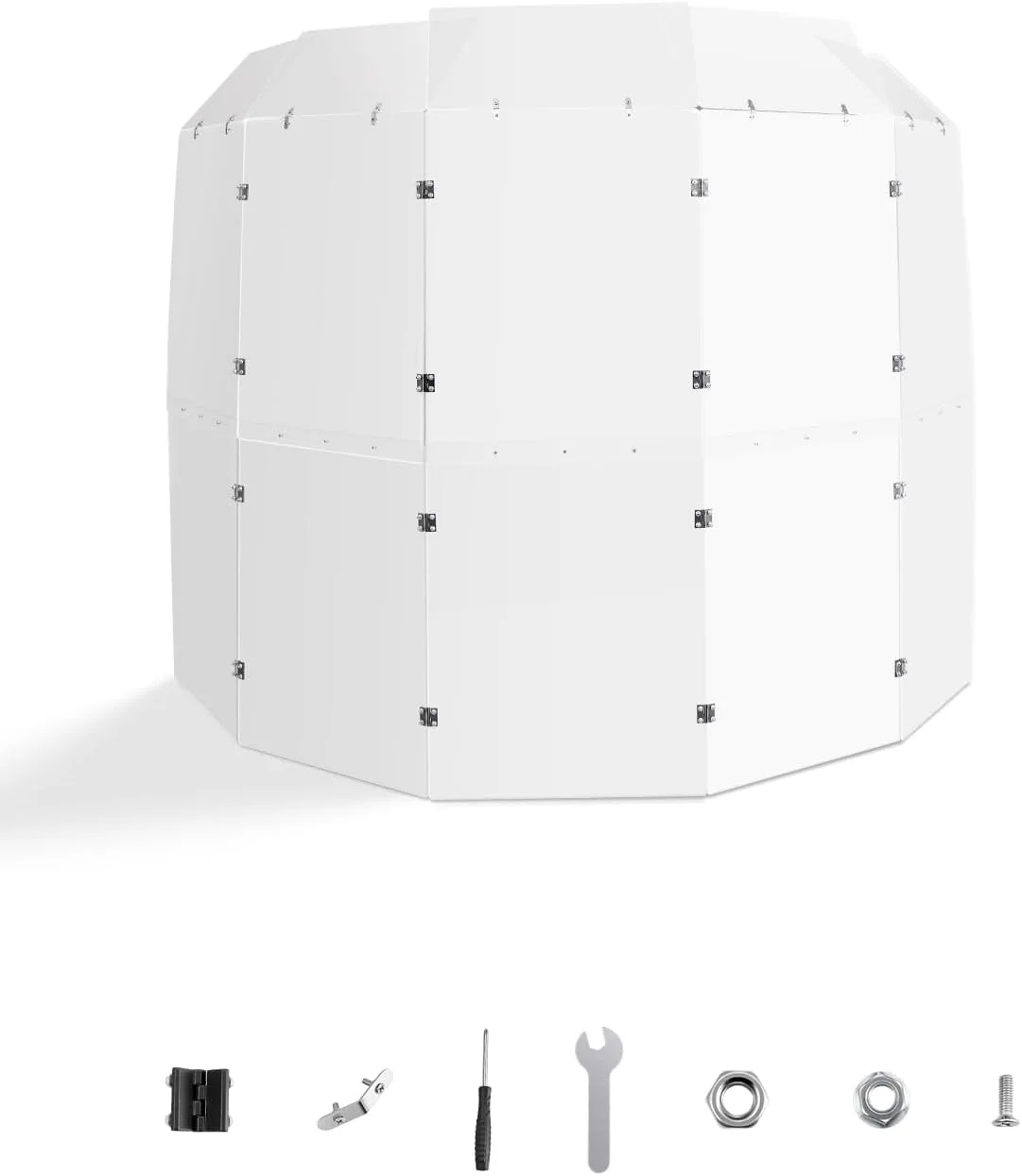 محافظ درام VEVOR، 5 پنل 60 در 150 سانتی متری، قفس آکریلیک قابل حمل درام با لولاهای آلیاژ روی و منحرف کننده ها برای سالن های کنسرت کلیسا، موانع صوتی درام مناسب برای تمرین و اجرا