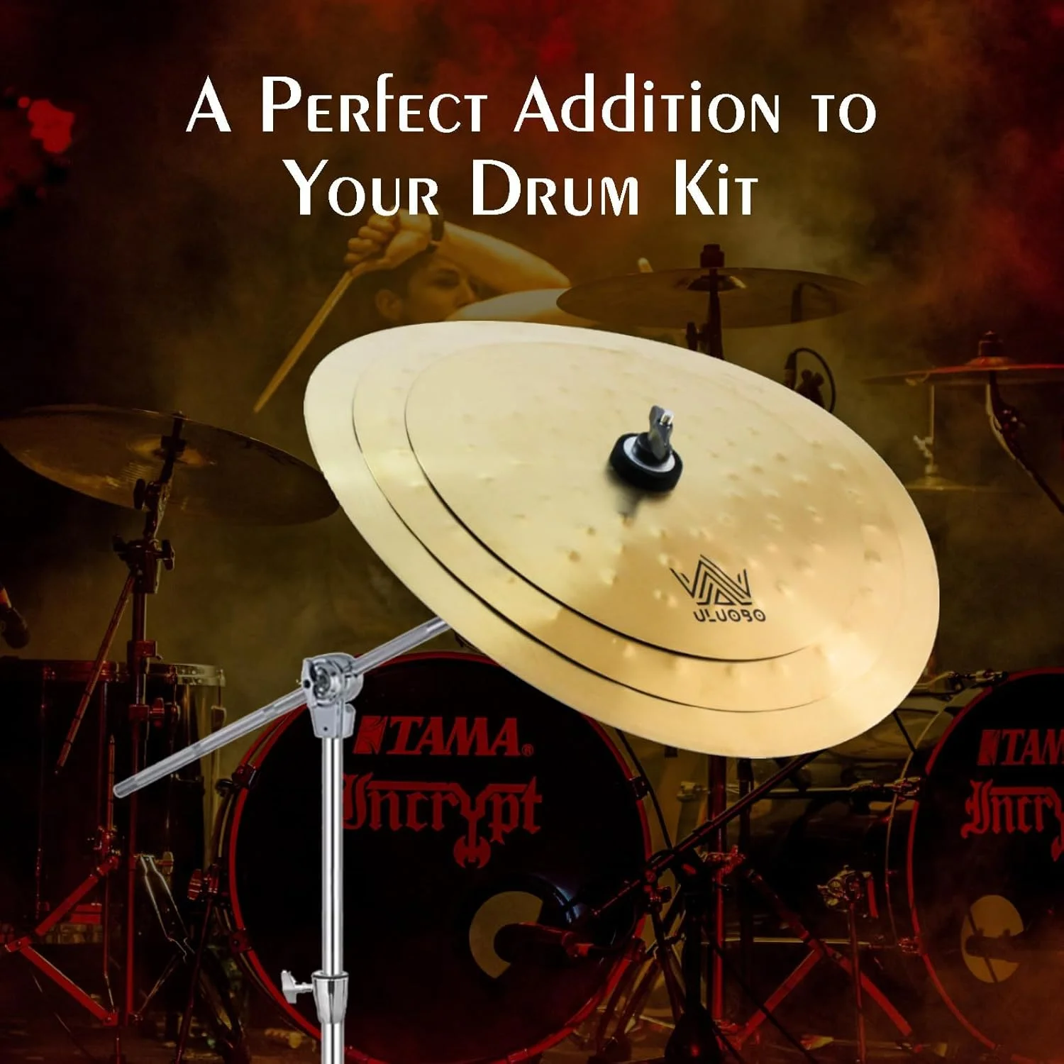 سنج استک کوبه ای، 9 اینچ/11 اینچ/13 اینچ - استک سنج 3 تکه با نشانه های چکش کاری، سنج های استک ضربه ای برای کیت های درام سنج استک کوبه ای، 9 اینچ/11 اینچ/13 اینچ - استک سنج 3 تکه با نشانه های چکش کاری، سنج های استک ضربه ای برای کیت های درام