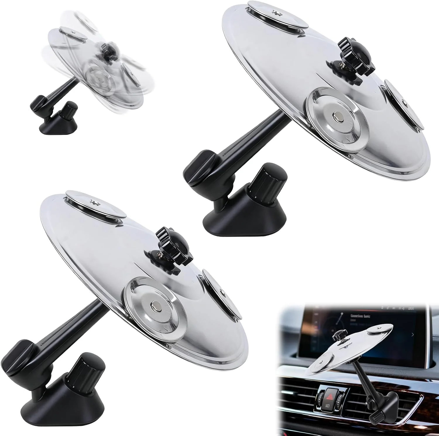 دو عدد دریچه هوا طرح سنج تصادفی خودرو، مینی درام نماد خودرو با 3 جفت سنج کوچک، ابزار موسیقی سرگرم کننده برای رانندگان و دوستداران موسیقی