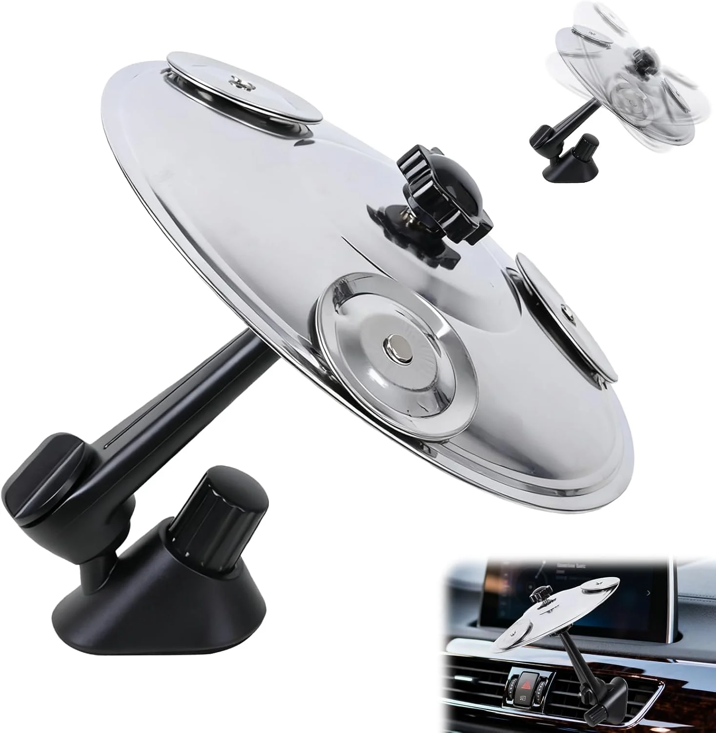 سنج هواکش خودرو ارتقا یافته، درام نمادین کوچک خودرو با 3 جفت سنج کوچک، ابزار موسیقی سرگرم کننده برای رانندگان و دوستداران موسیقی