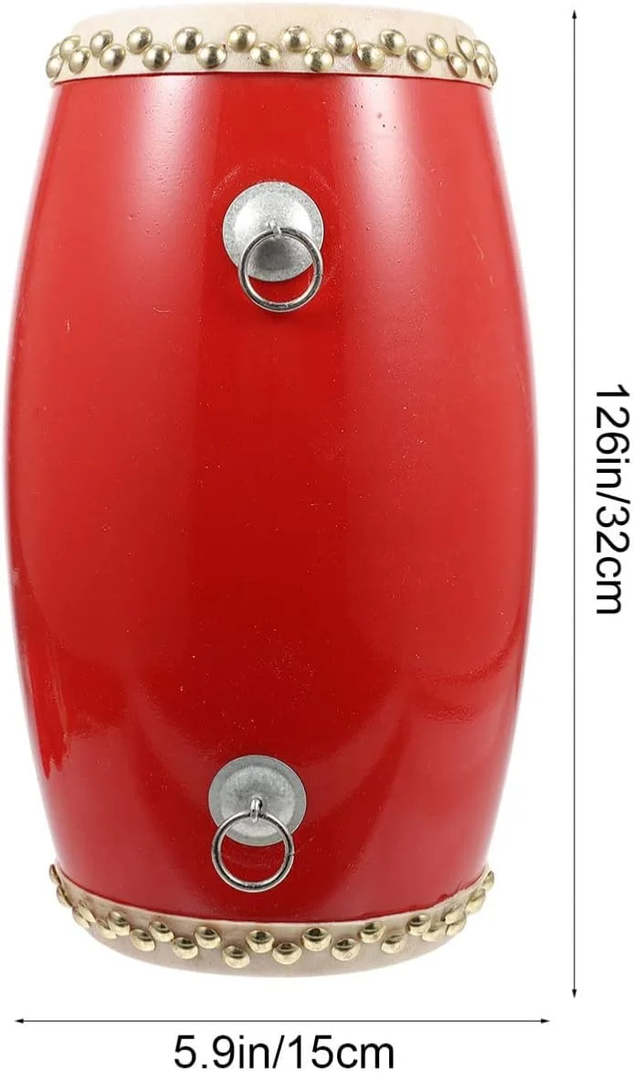 یک ست طبل کمری سنتی چینی Vaguelly Musical، پوست گاو، 32X15X15CM