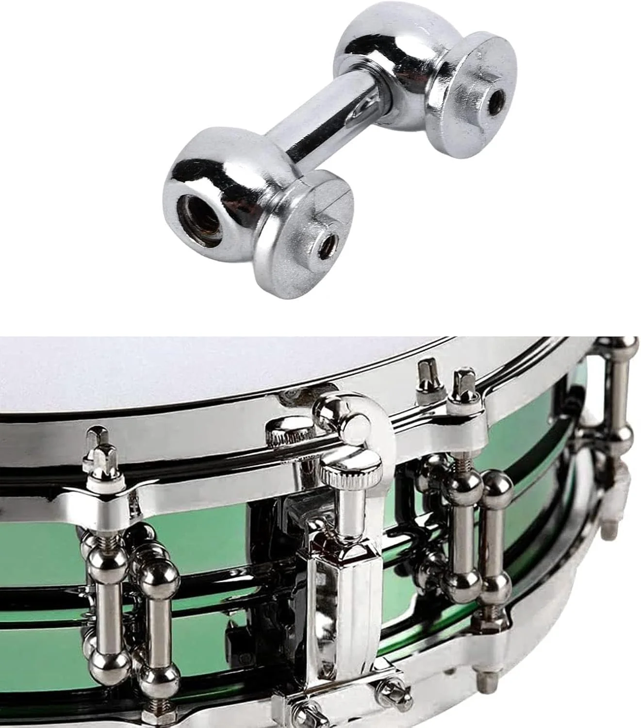 6 عدد بست طبل نقره ای تک سر، بست های طبل توم اسنر با پیچ های نصب، قطعات طبل پرکاشن اسنر (26 میلی متر / 1 اینچ) 6 عدد بست طبل نقره ای تک سر، بست های طبل توم اسنر با پیچ های نصب، قطعات طبل پرکاشن اسنر (26 میلی متر / 1 اینچ)