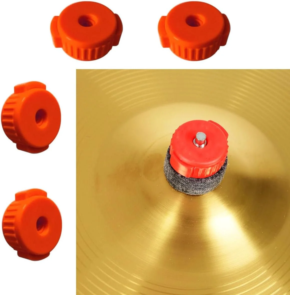 5 بسته بست گیره رهاسازی سریع 6-8 میلی متر برای لوازم جانبی قطعات درام جاز سنج (قرمز)