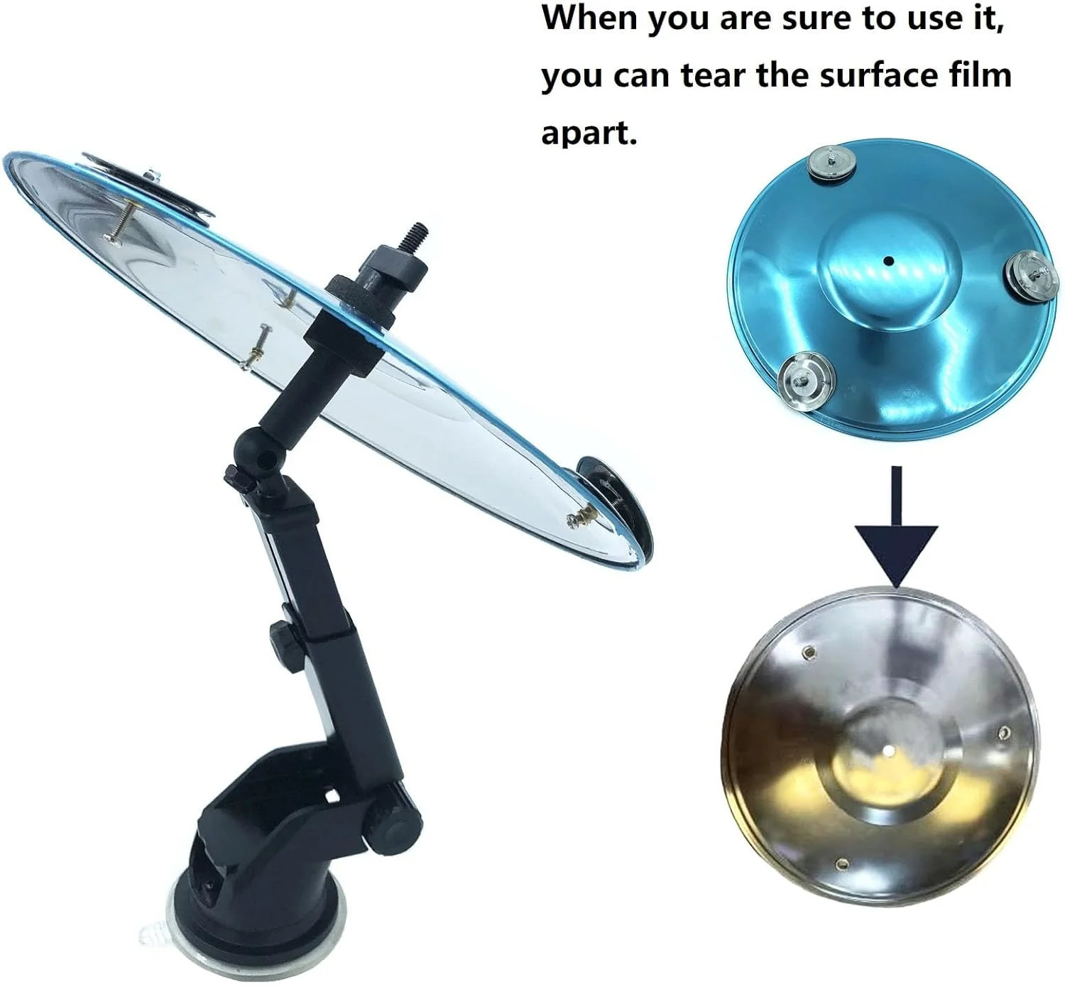 سنج تصادف درام ماشین، قطر 22.6 سانتی متر، نگهدارنده سنج درام با سبک فنجان مکشی به همراه زنگوله برای نوازندگان درام برای سرگرم کننده تر کردن رانندگی شما