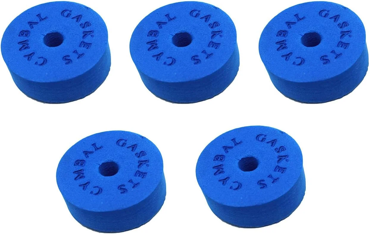 واشرهای فومی سنج 8 میلی متری، پدهای پایه سنج، جایگزین بالشتک برای ست درام 5 عددی (آبی)