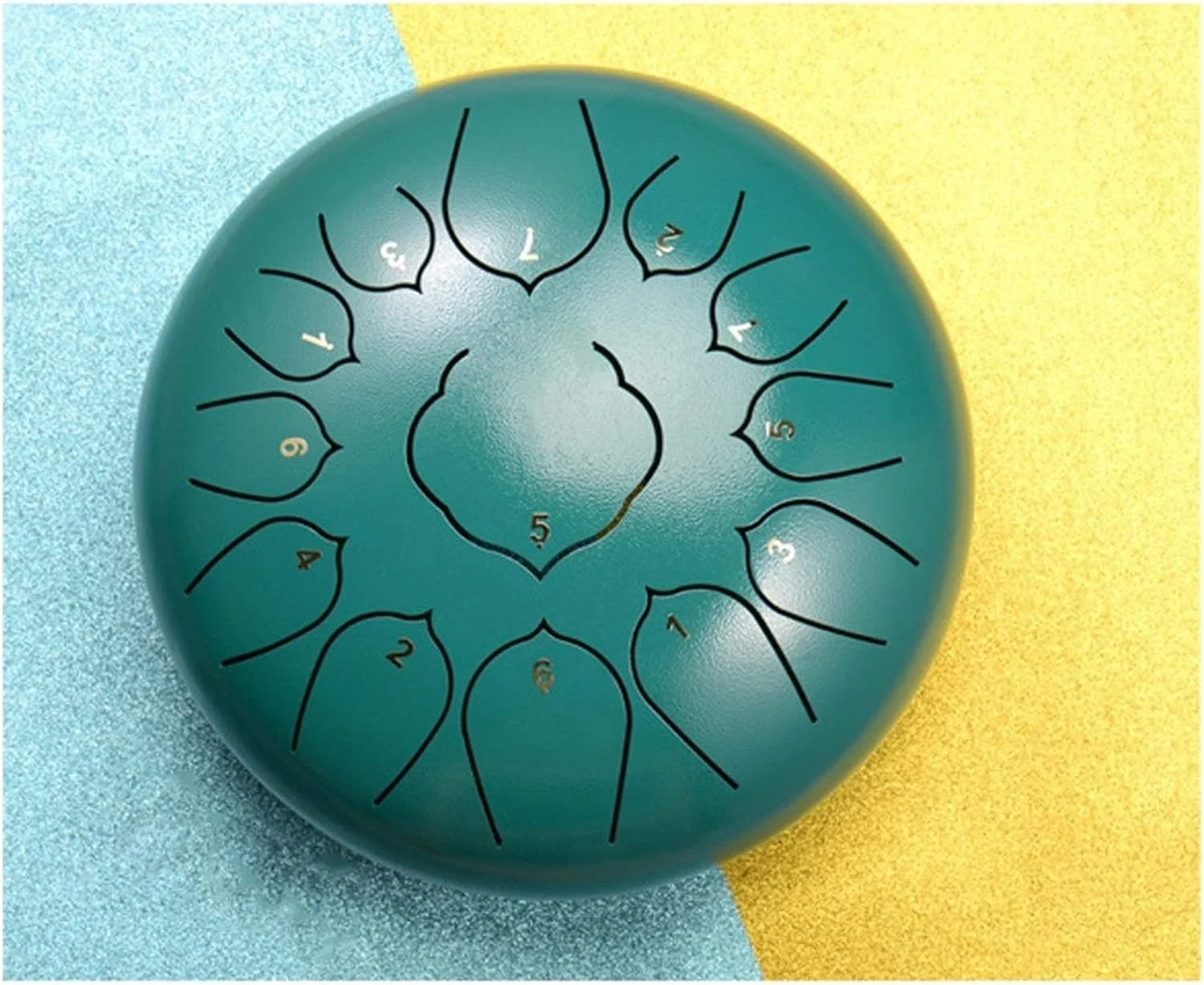 درام زبانی فولادی 13 نت، درام توخالی رنگی، درام صدایی سانسکریت، دیسک درام نوازنده حرفه ای 12 اینچی (رنگ: قرمز)