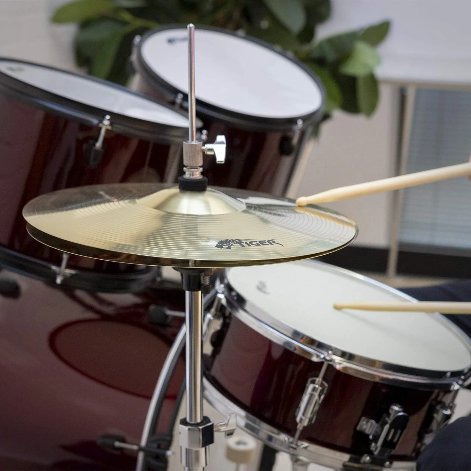 سنج های Hi-Hat تایگر CYM7-BR جفتی 14 اینچی - جایگزینی ایده آل برای کیت های درام مبتدی