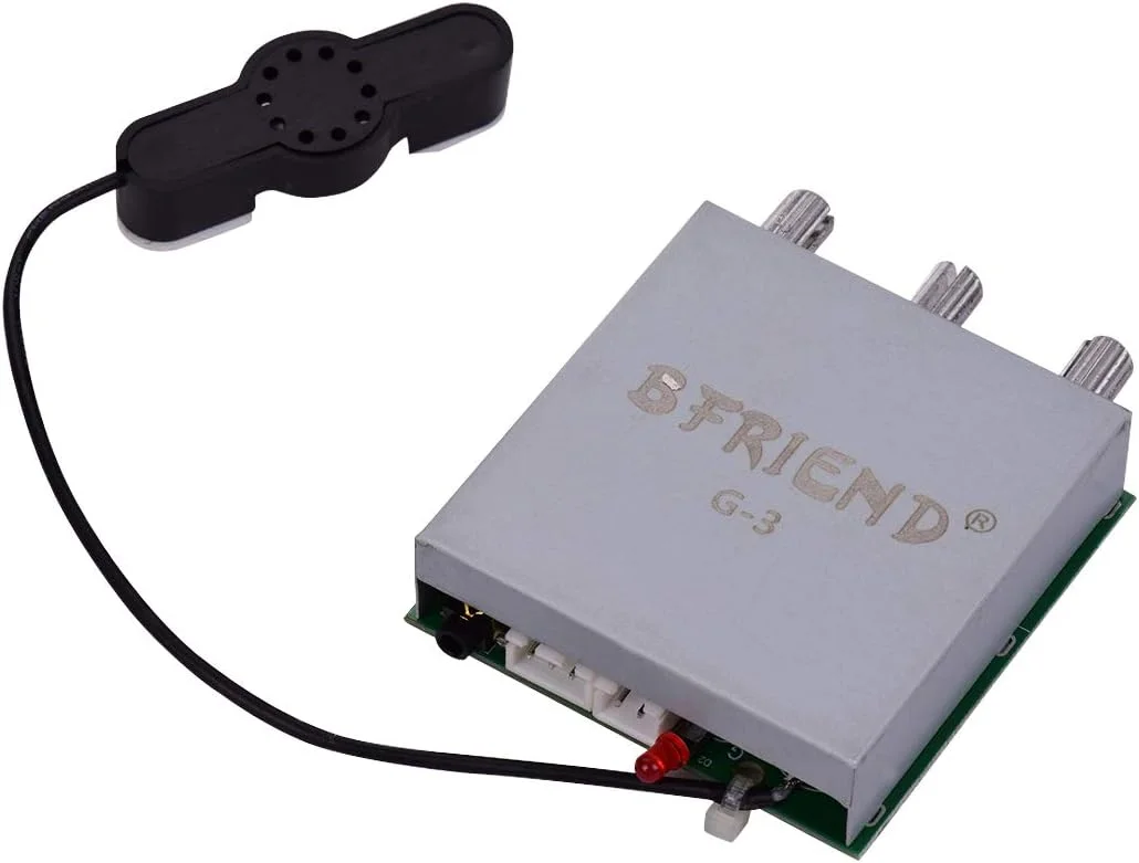 سیستم پیکاپ پری امپ میکروفون پیزو گیتار آکوستیک کلاسیک با دکمه های کنترل صدا و جک اندپین سیستم پیکاپ پری امپ میکروفون پیزو گیتار آکوستیک کلاسیک با دکمه های کنترل صدا و جک اندپین