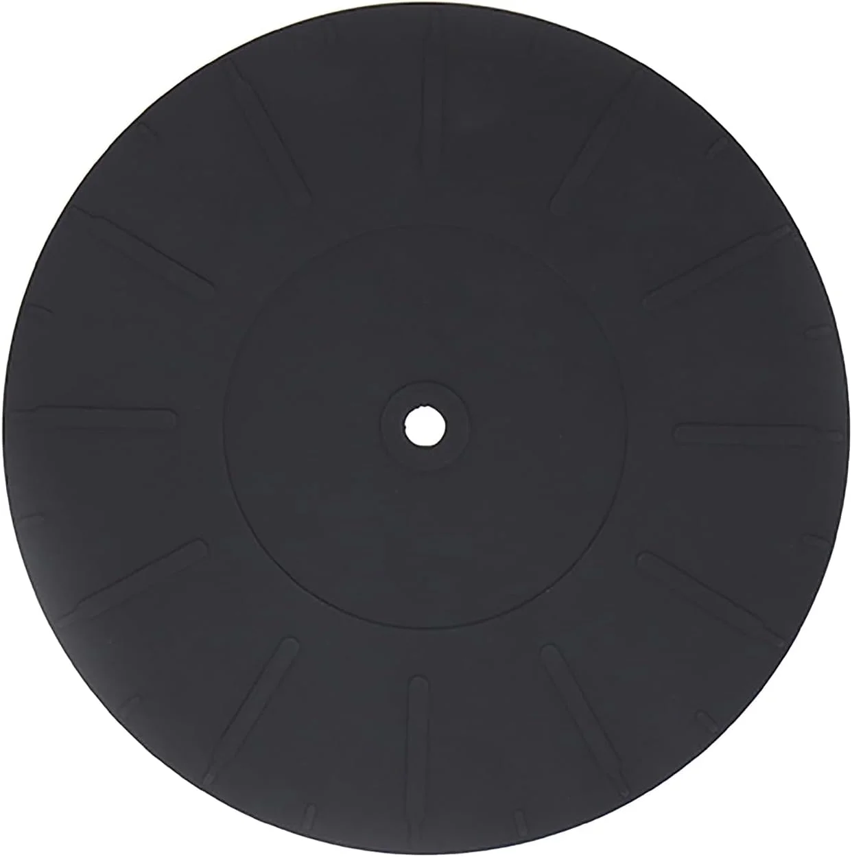 واشر سینی گرامافون کلاسیک 7 اینچی RLECS، پد لغزنده سیلیکونی گرد مشکی مناسب برای گرامافون