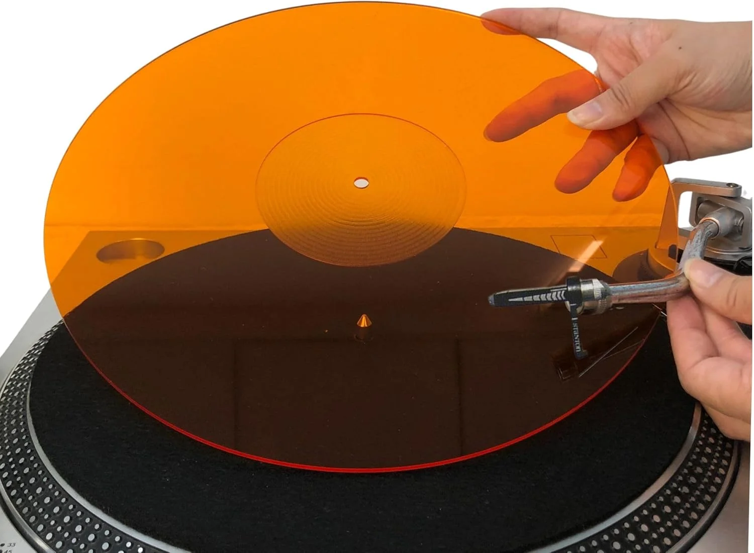 صفحه لغزنده گرامافون برای پخش صفحه وینیل LP، بهبود کیفیت صدا و بیس، صفحه ضد لرزش برای تمام صفحات وینیل LP