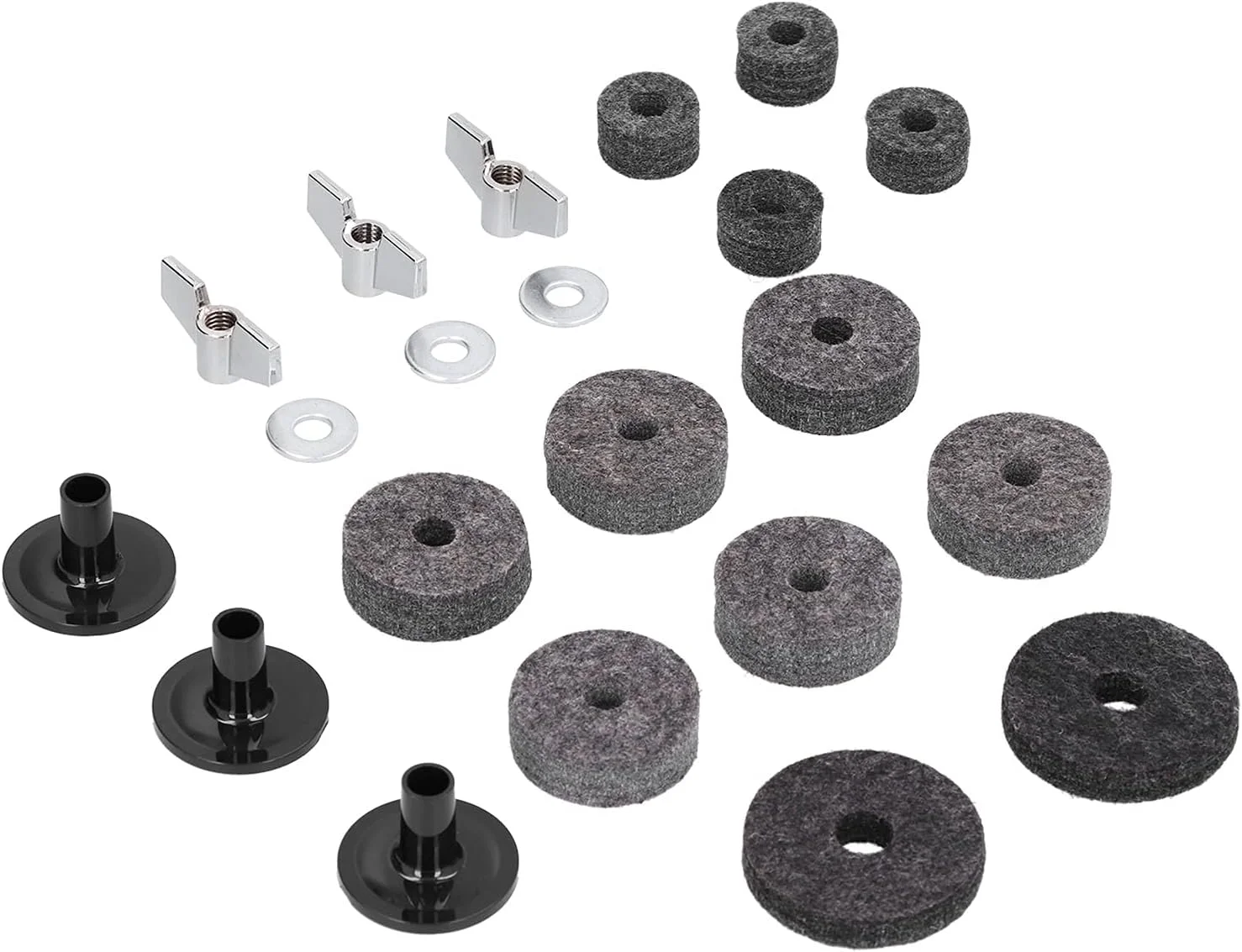 مجموعه نمد، مهره و واشر برای سنج درام، لوازم جانبی بادوام برای جایگزینی سنج، مناسب برای نوازندگان