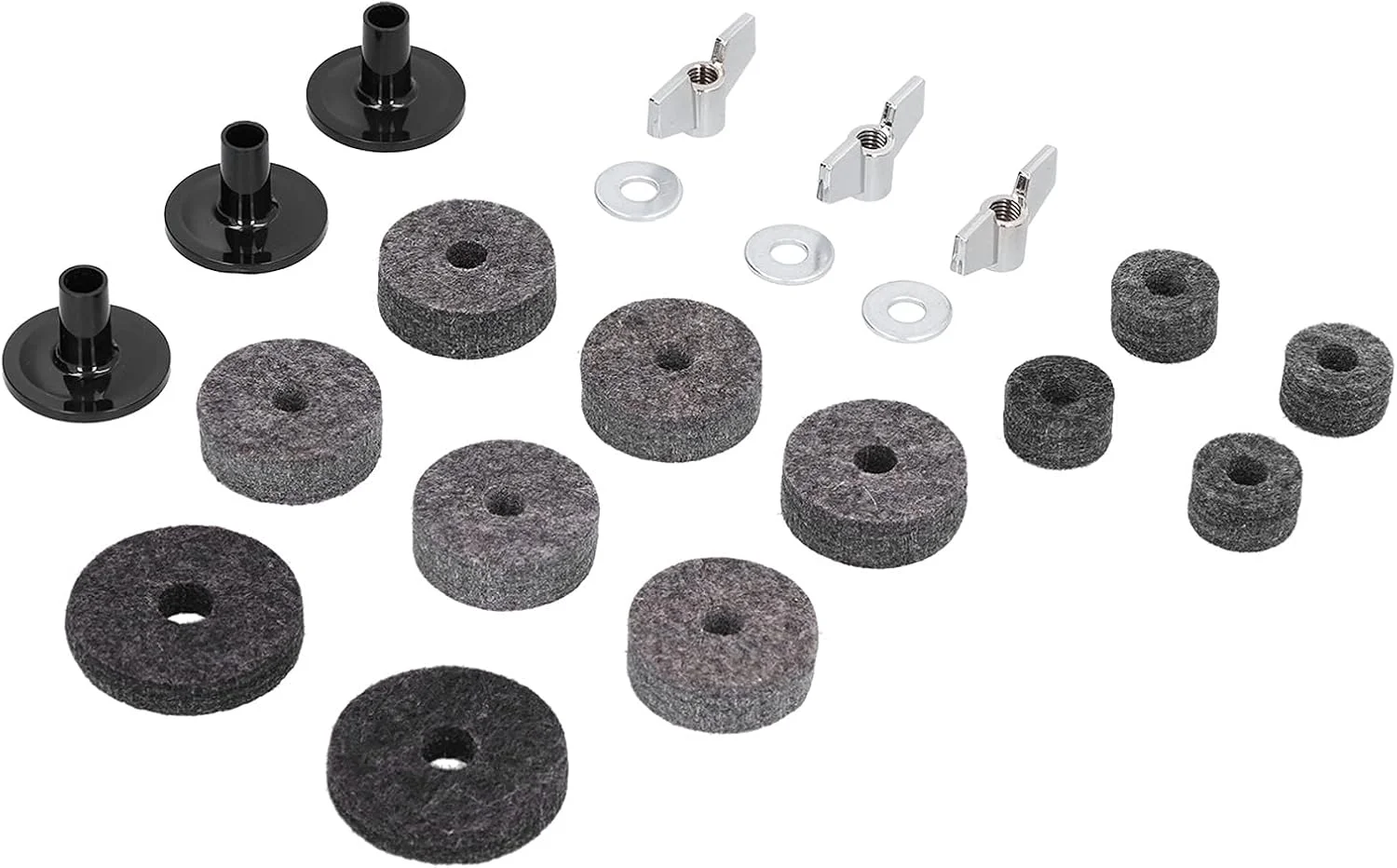 مجموعه نمد، مهره و واشر برای سنج درام، لوازم جانبی بادوام برای جایگزینی سنج، مناسب برای نوازندگان مجموعه نمد، مهره و واشر برای سنج درام، لوازم جانبی بادوام برای جایگزینی سنج، مناسب برای نوازندگان