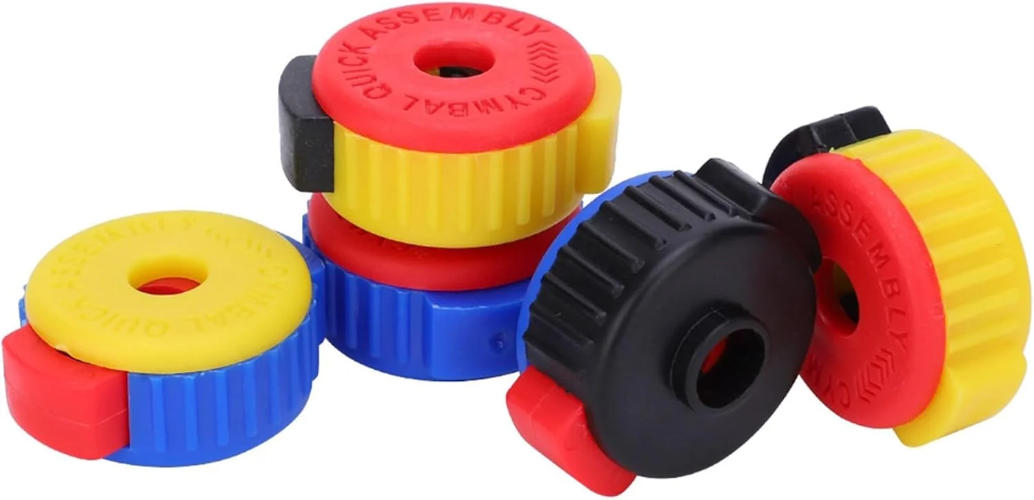 نگهدارنده کاور درام، بست فلزی سنج درام، نصب سریع و پایدار، مناسب برای نوازندگان درام - بسته 5 عددی