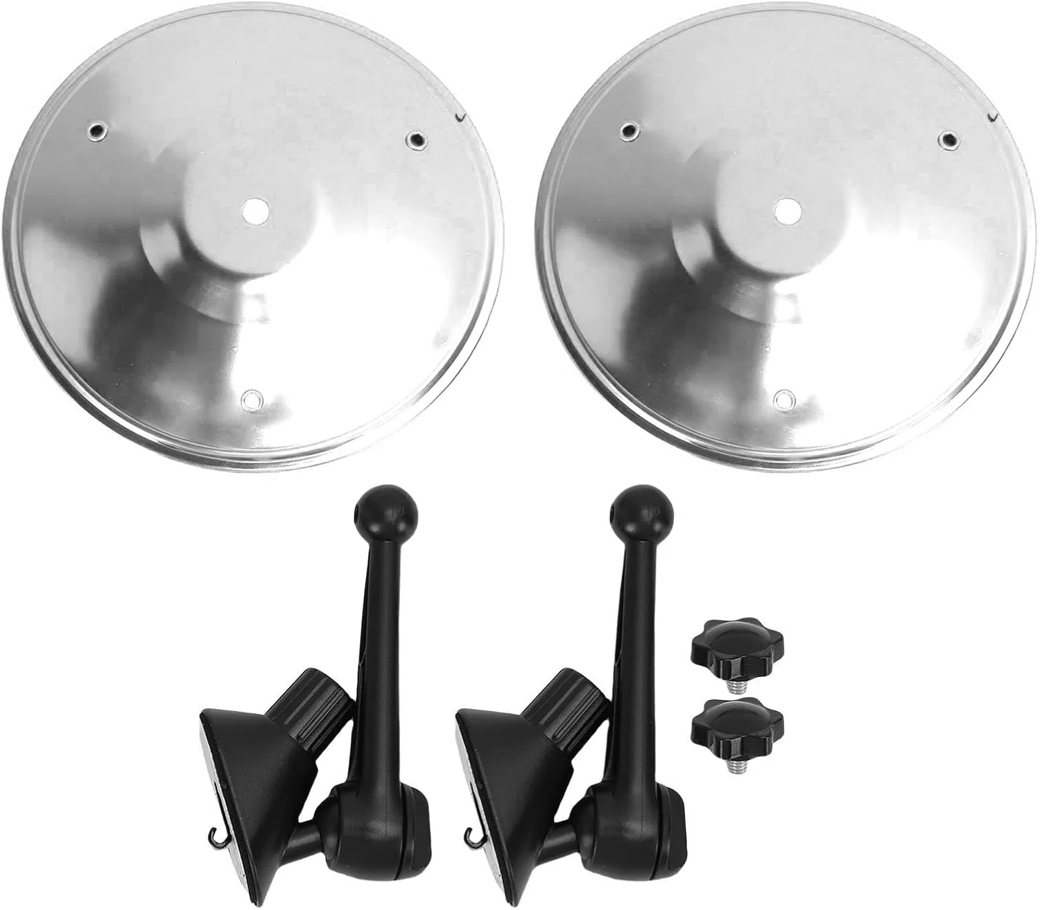 Bewinner بسته 2 عددی سنج هوای دریچه خودرو، سنج درام فلزی کوچک برای دریچه خودرو، تصادف هوا برای دوستداران موسیقی و نوازندگان درام، لوازم جانبی جمع و جور، نصب آسان و مقاوم (نقره ای)