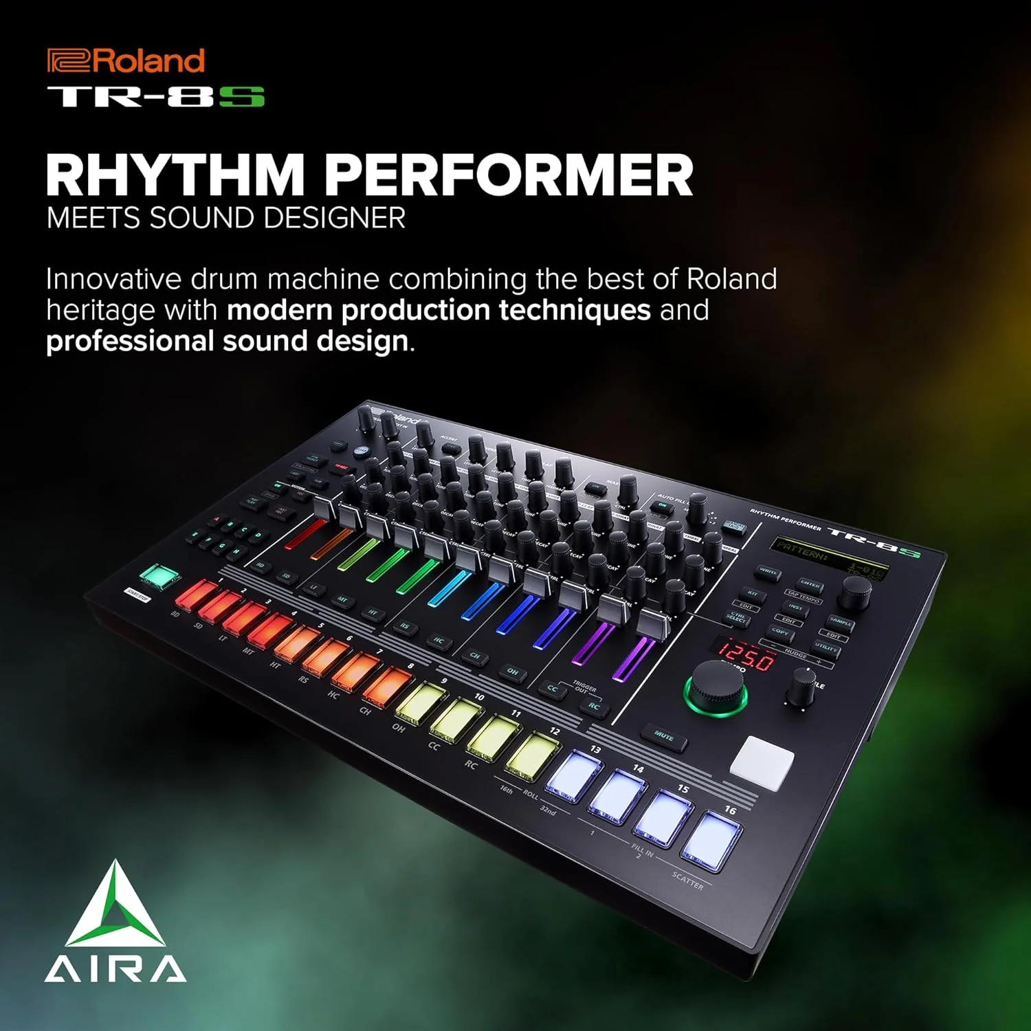 ماشین درام ریتم Roland Aira TR-8S، مشکی