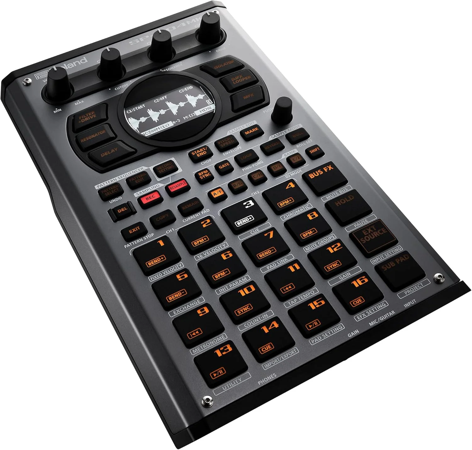 سمپلر و افکتور خلاقانه رولند SP-404MKII با حافظه داخلی 16 گیگابایتی، پلی‌فونی 32 صدایی و 160 سمپل در هر پروژه (SP-404MK2)