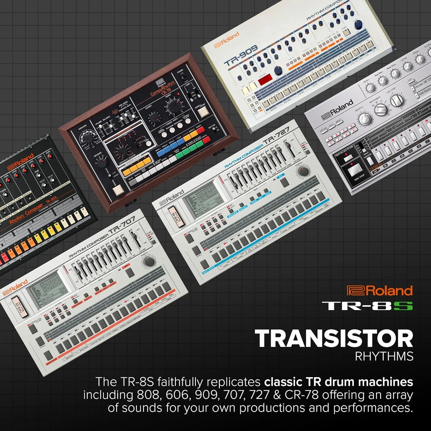 ماشین درام ریتم Roland Aira TR-8S، مشکی