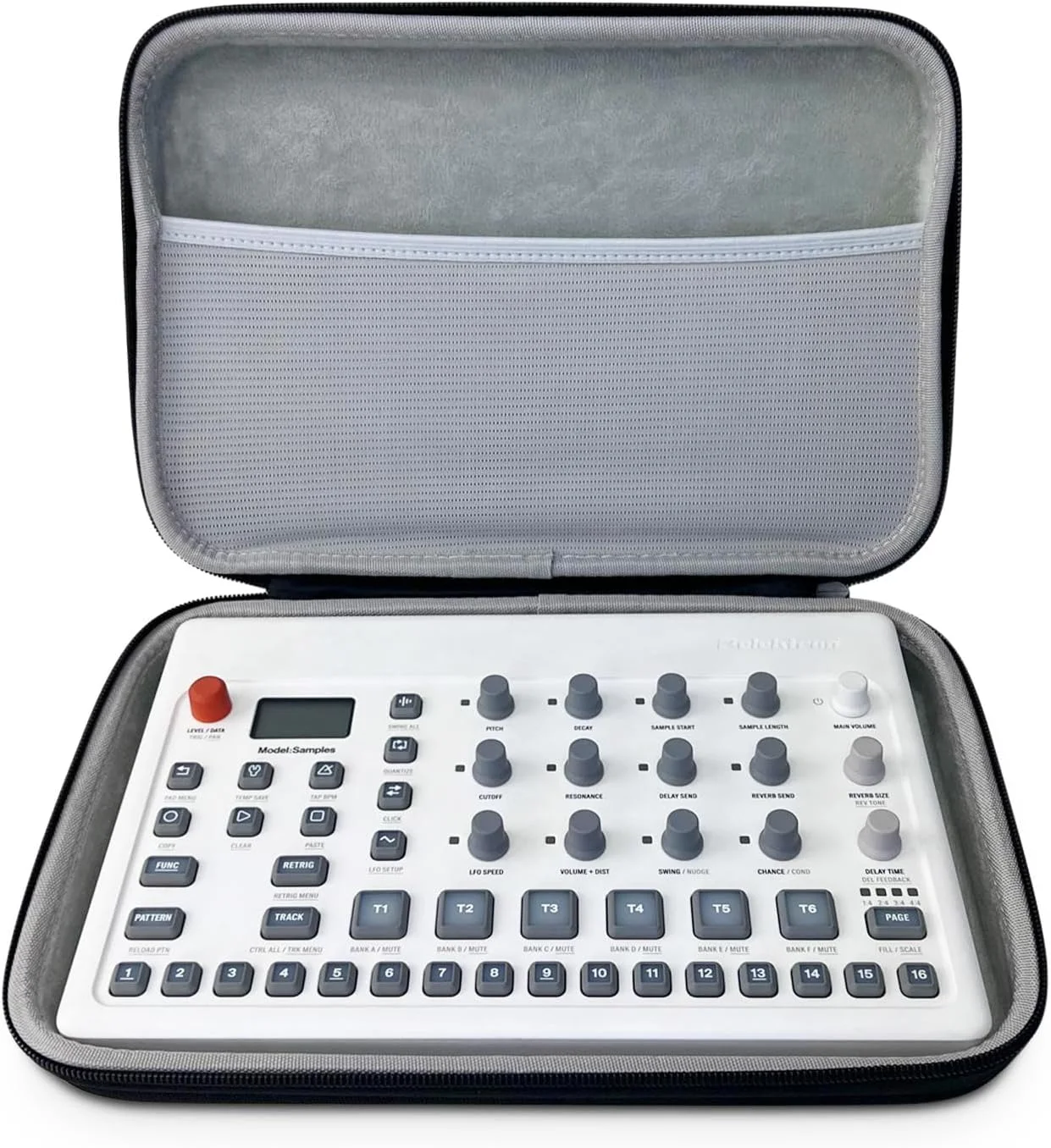 کیف حمل PULSE آنالوگ کیس برای Elektron Model Samples یا ماشین درام مشابه (کیف حمل ساخته شده از EVA/نایلون قالب‌گیری شده بادوام، دسته جادار و راحت)، مشکی