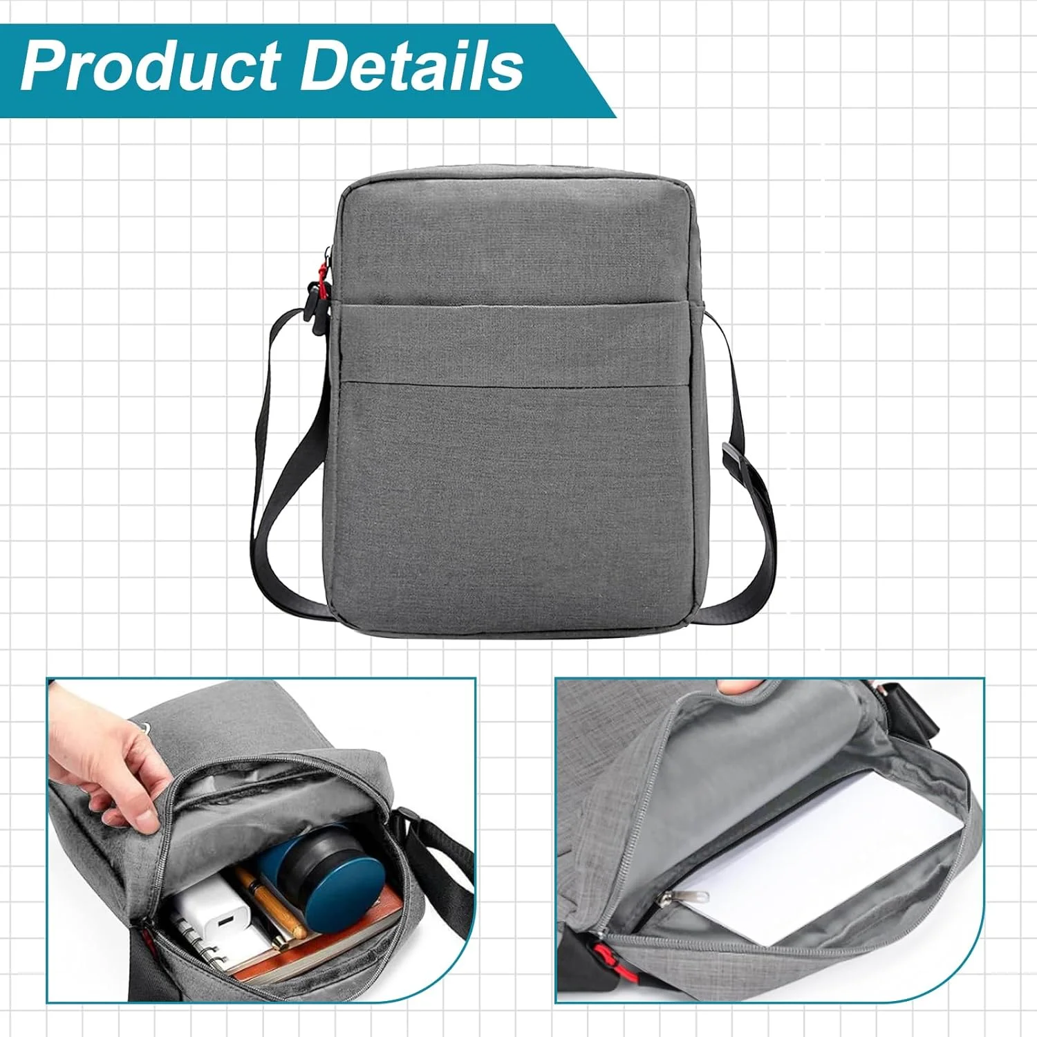 کیف نرم محافظ EP-133 K.O.II Teenage Engineering، کیف ضد آب برای سمپلر، سینتی سایزر و درام ماشین EP-133 K.O II، کوله پشتی جیبی قابل تنظیم (خاکستری)