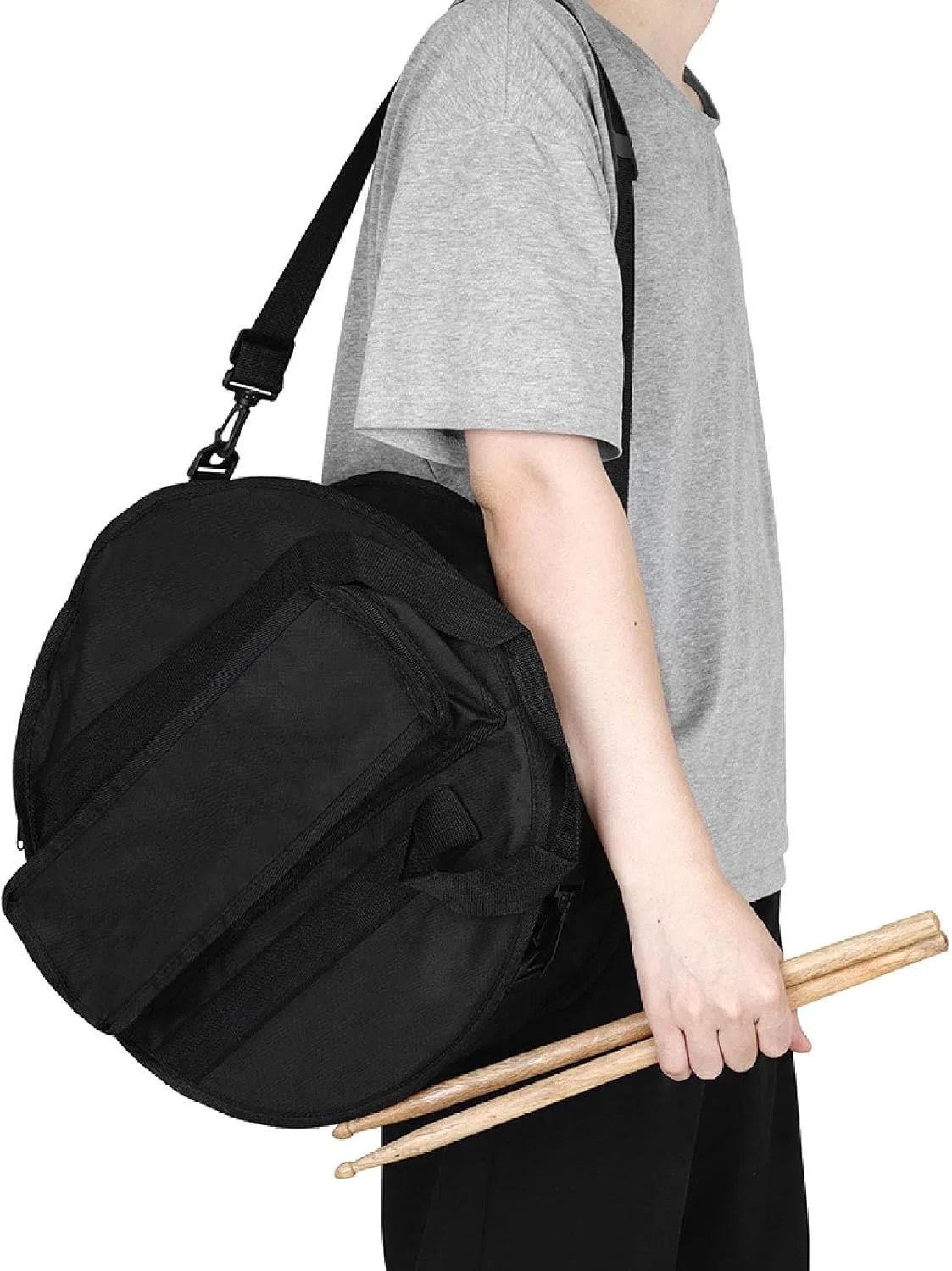 طبل اسنر فولادی آلیاژی 14 اینچی با 6 دهانه، سیم های اسنر قابل تنظیم، چوب طبل و کیف حمل برای دانش آموزان و مبتدیان طبل اسنر فولادی آلیاژی 14 اینچی با 6 دهانه، سیم های اسنر قابل تنظیم، چوب طبل و کیف حمل برای دانش آموزان و مبتدیان