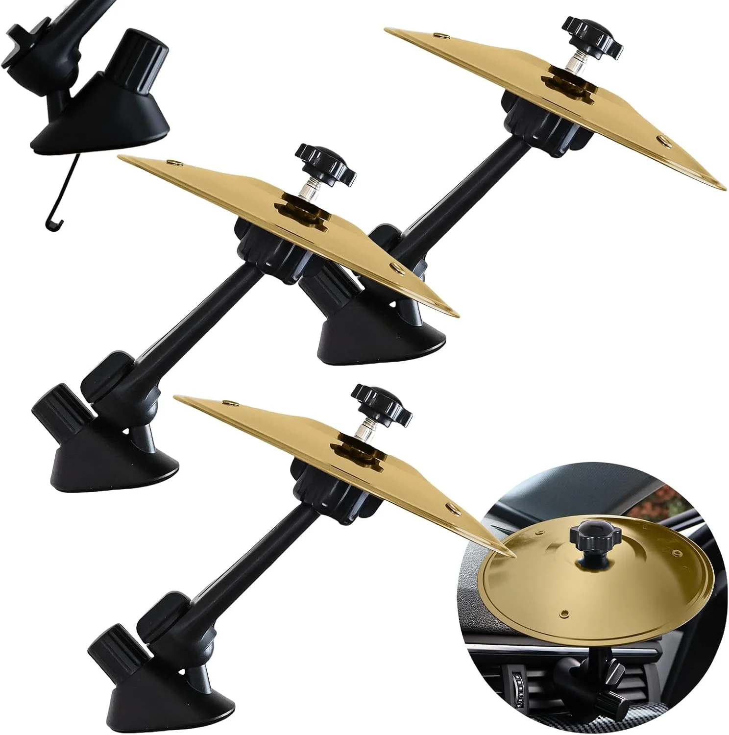 سنجهای تصادف کوچک خودرو، سنجهای مینیاتوری دریچه هوا خودرو، سنجهای درام دریچه هوا سرگرمکننده برای خودرو - خودروی خود را به یک درامست متحرک تبدیل کنید، نصب آسان، سرگرمکننده برای نوازندگان درام و دوستداران موسیقی (3 عدد طلایی) سنجهای تصادف کوچک خودرو، سنجهای مینیاتوری دریچه هوا خودرو، سنجهای درام دریچه هوا سرگرمکننده برای خودرو - خودروی خود را به یک درامست متحرک تبدیل کنید، نصب آسان، سرگرمکننده برای نوازندگان درام و دوستداران موسیقی (3 عدد طلایی)