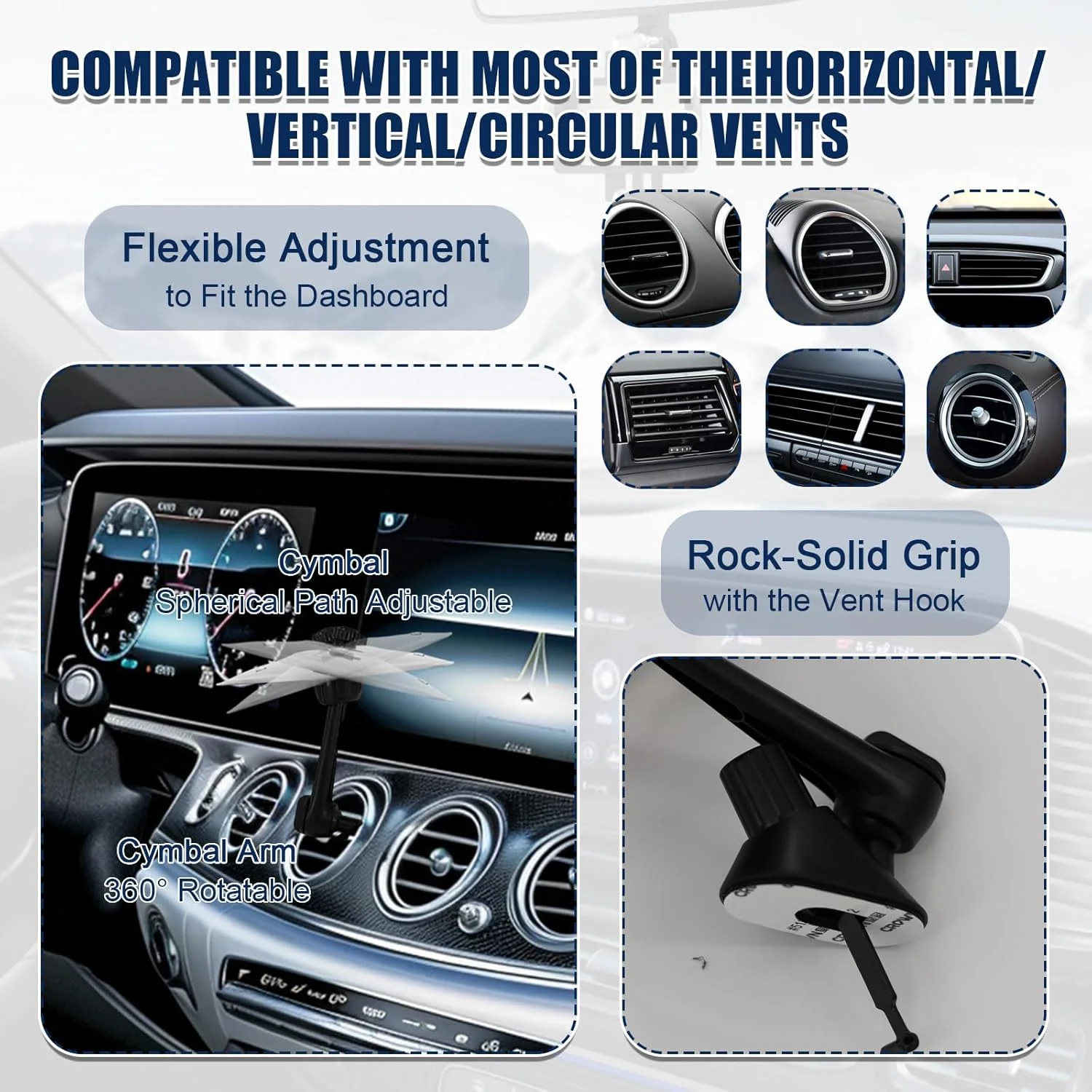 گیره دریچه هوای خودرو طرح سنج - لوازم جانبی تزئینی ست درامز برای خودروها، تزئینات سنج تصادف جهانی خودرو (پلاتیو د باتریا پارا اتو)