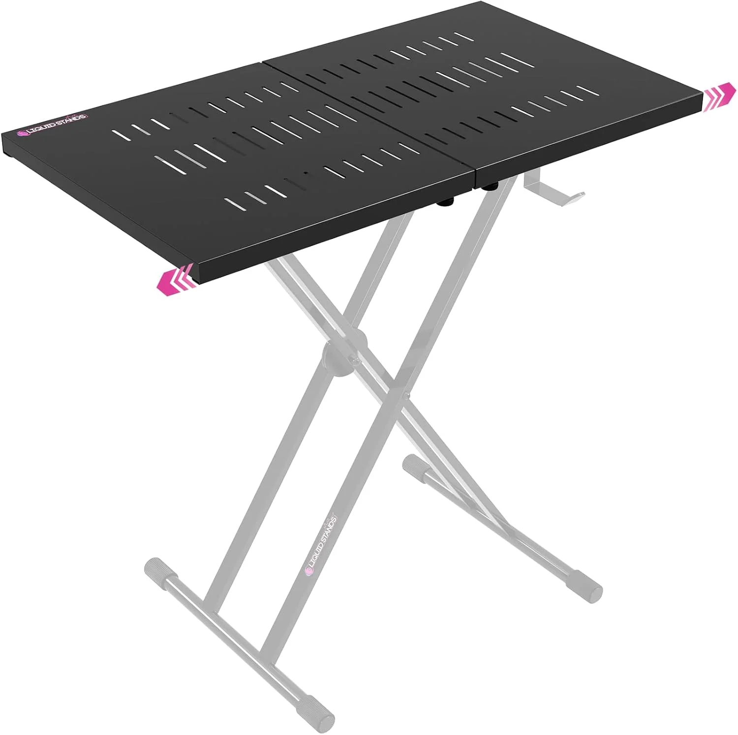 صفحه میز کاربردی Liquid Stands فقط برای پایه های کیبورد مدل X و پایه های پیانو مدل Z - پایه میز قابل حمل DJ، پایه میکسر DJ