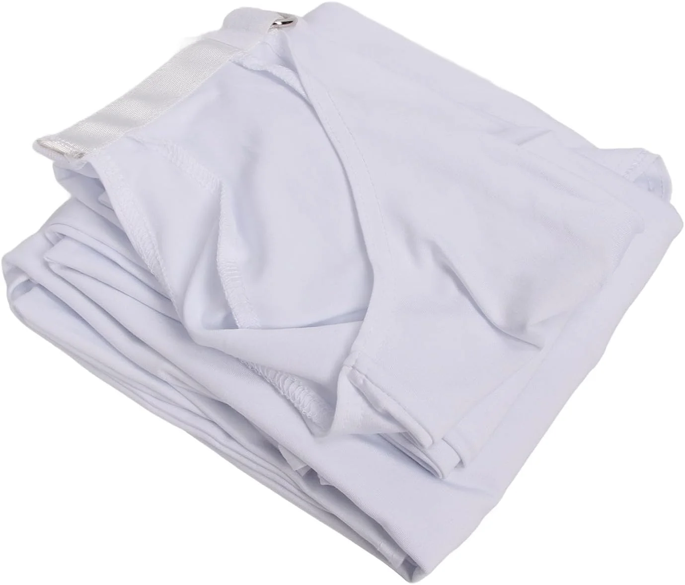 روکش پایه باند Eujgoov، دامن الیاف پلی یورتان کشسان قابل تنظیم ضد لغزش برای ضیافت ها، عروسی ها، کنسرت ها، ارتفاع 138 سانتی متر عرض 81 سانتی متر (سفید)