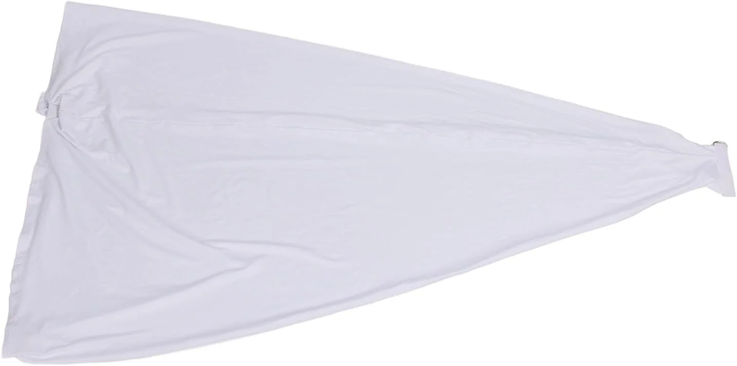 روکش پایه باند Eujgoov، دامن الیاف پلی یورتان کشسان قابل تنظیم ضد لغزش برای ضیافت ها، عروسی ها، کنسرت ها، ارتفاع 138 سانتی متر عرض 81 سانتی متر (سفید)