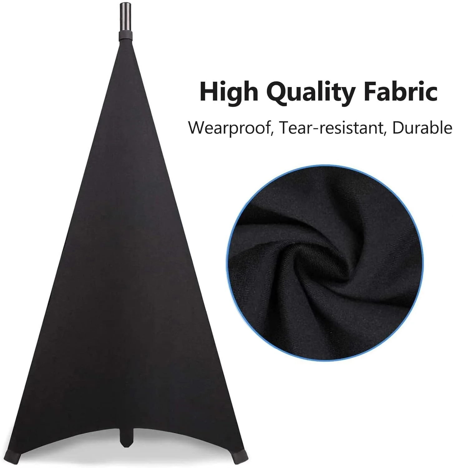 روکش پایه اسپیکر نورپردازی DJ جهانی، سه طرفه، روکش پارچه ای سه پایه، جنس کشسان (سه پایه شامل نمی شود)