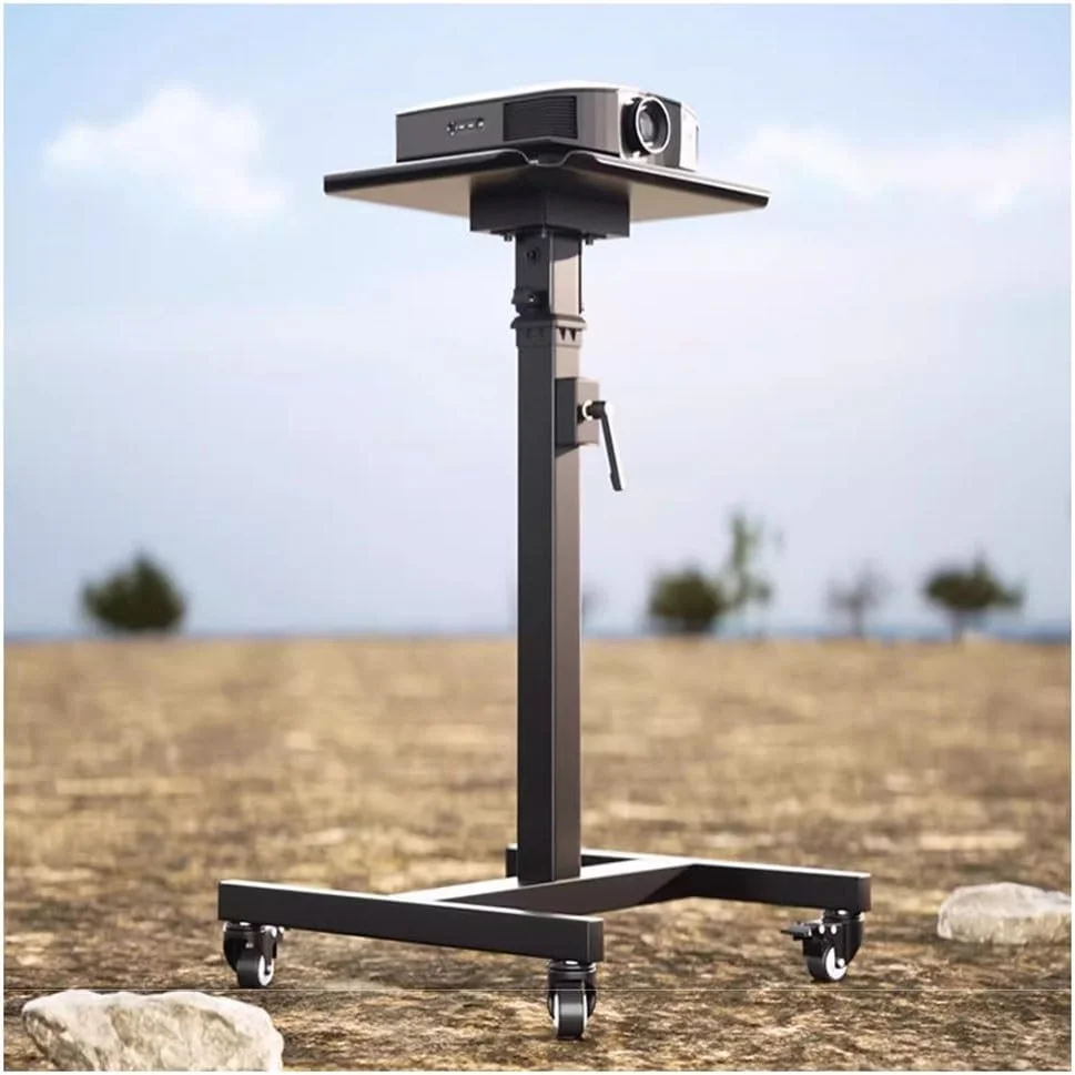 پایه ویدئو پروژکتور قابل حمل با ارتفاع قابل تنظیم - میز لپ تاپ متحرک برای استفاده در فضای باز، اداره، استیج، استودیو، دی جی - راه حل میز کار و تریبون چند منظوره