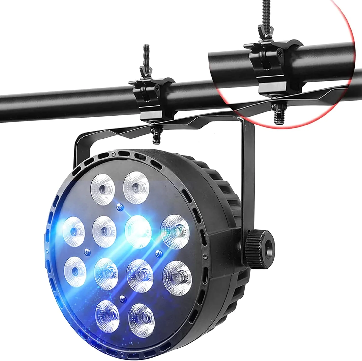 دو عدد بست نیمه آلومینیومی مشکی رنگ برای تراس، گیره های O شکل نور صحنه و استفاده از تراس پایه های DJ برای نور متحرک، نور LED Par و لوازم جانبی نورپردازی صحنه (48-513 میلی متر 100 کیلوگرم)