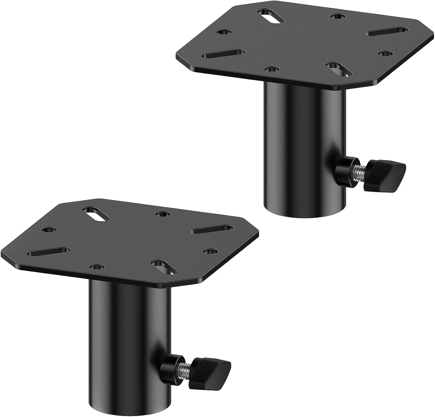 صفحه نصب فلزی پایه بلندگو برای پایه های استاندارد 35 میلی متری بلندگو یا سه پایه - براکت آداپتور بلندگو 35 میلی متری برای آداپتور پایه بلندگوهای DJ/PA صوتی حرفه ای، بسته 2 عددی