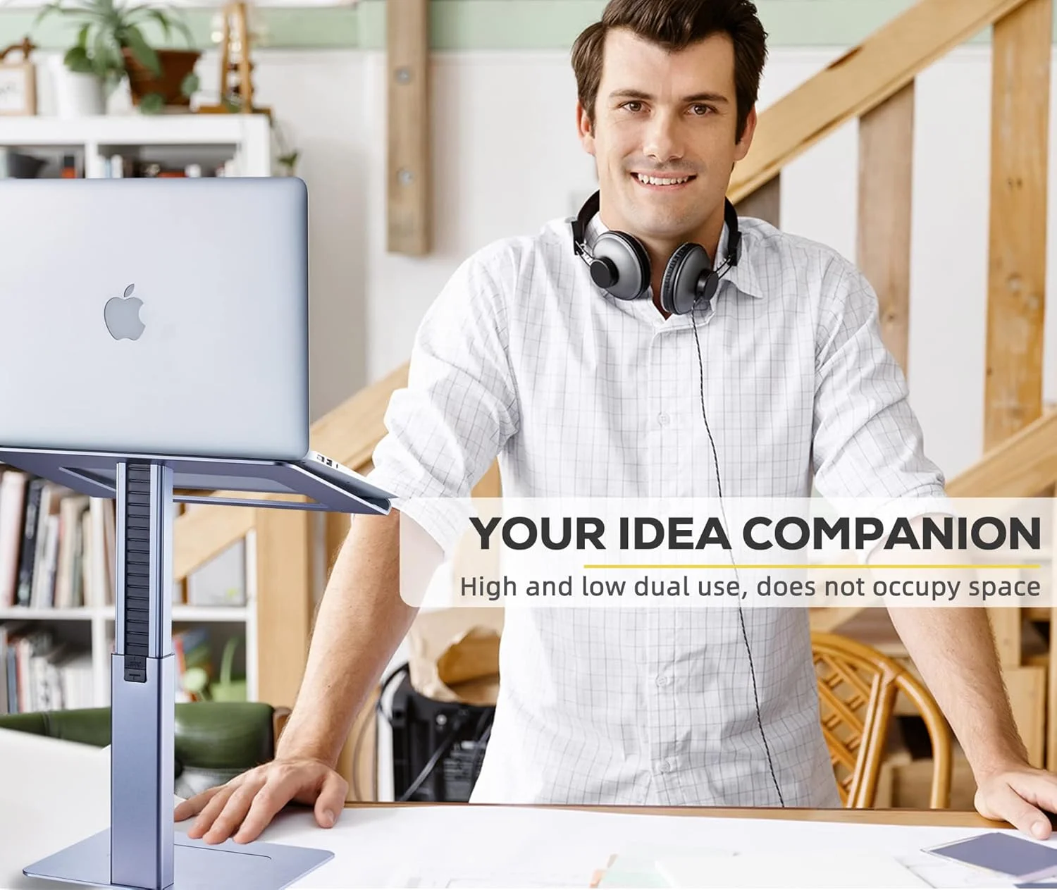 پایه لپ تاپ DJ قابل تنظیم - قابل تنظیم ارتفاع، بلند، قوی، گردش هوا برای لپ تاپ های 17 اینچی