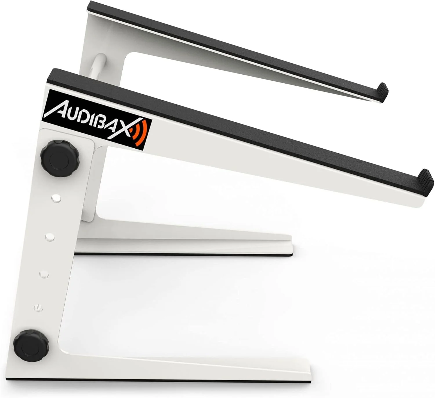 پایه لپ‌تاپ قابل حمل Audibax TOP-5W MH-001 PRO سفید رنگ، مناسب برای دی‌جی و استودیو