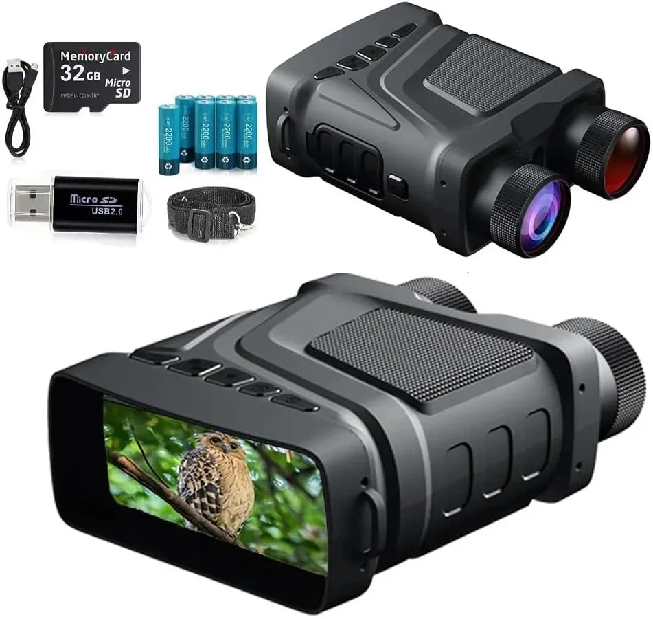 دوربین دوچشمی دید در شب قابل شارژ 6 وات 850 نانومتر مادون قرمز 1080P HD زوم دیجیتال 5X تلسکوپ شکار ضبط عکس و فیلم