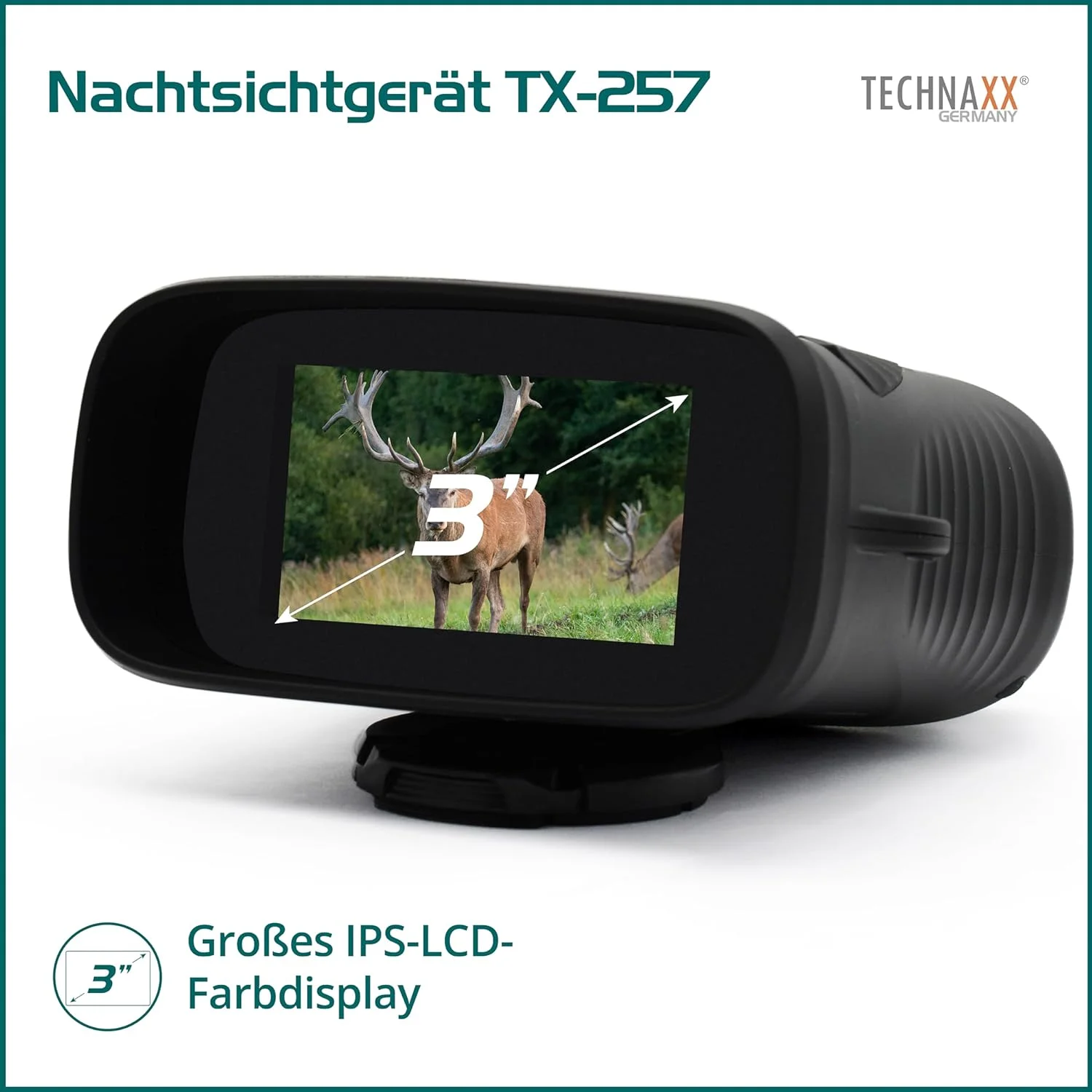 دستگاه دید در شب Technaxx TX-257 – وضوح ویدیو Full HD 1080p، وضوح عکس 40 مگاپیکسل، بزرگنمایی اپتیکال 4X، زوم دیجیتال 8X و LED IR - دوربین دوچشمی دید در شب برای شکار، پیاده روی - تصویر 2 دستگاه دید در شب Technaxx TX-257 – وضوح ویدیو Full HD 1080p، وضوح عکس 40 مگاپیکسل، بزرگنمایی اپتیکال 4X، زوم دیجیتال 8X و LED IR - دوربین دوچشمی دید در شب برای شکار، پیاده روی - تصویر 2