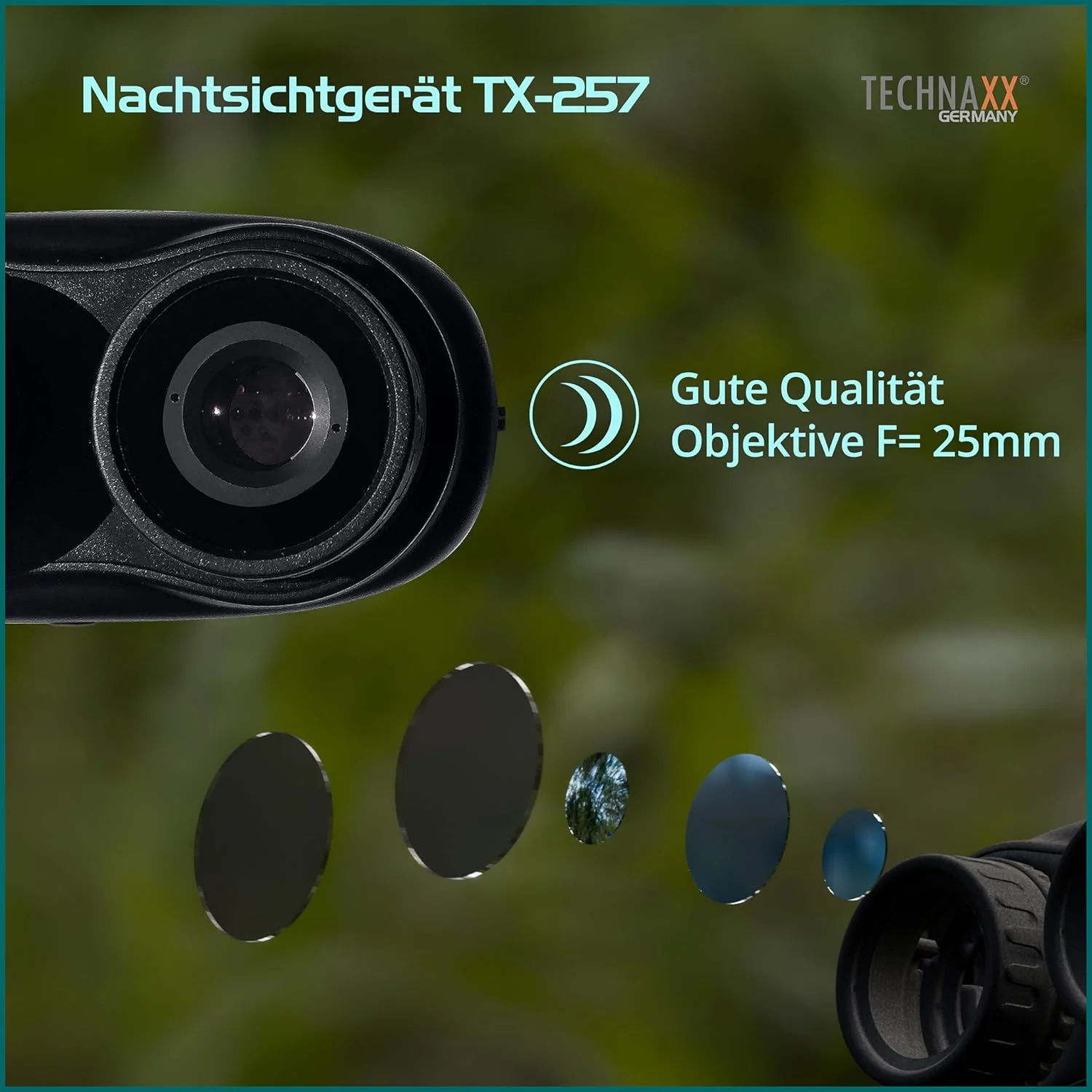 دستگاه دید در شب Technaxx TX-257 – وضوح ویدیو Full HD 1080p، وضوح عکس 40 مگاپیکسل، بزرگنمایی اپتیکال 4X، زوم دیجیتال 8X و LED IR - دوربین دوچشمی دید در شب برای شکار، پیاده روی - تصویر 3 دستگاه دید در شب Technaxx TX-257 – وضوح ویدیو Full HD 1080p، وضوح عکس 40 مگاپیکسل، بزرگنمایی اپتیکال 4X، زوم دیجیتال 8X و LED IR - دوربین دوچشمی دید در شب برای شکار، پیاده روی - تصویر 3