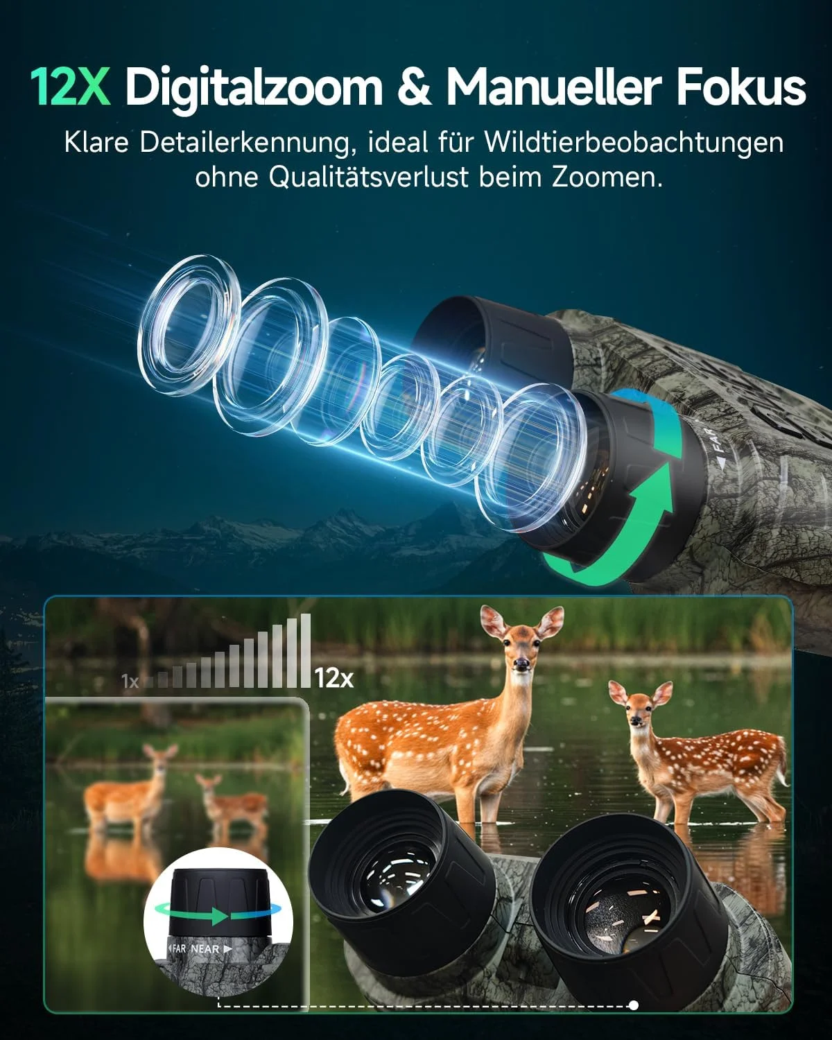 دوربین دید در شب رولی NightVision 400 4K، دوربین دوچشمی 40 مگاپیکسلی با دید در شب نظامی با زوم دیجیتال 12X کارت SD 32 گیگابایتی دوربین مادون قرمز 400 متری با چراغ قوه 5000mAh دوربین دوچشمی دید در شب بزرگسالان برای شکار دوربین دید در شب رولی NightVision 400 4K، دوربین دوچشمی 40 مگاپیکسلی با دید در شب نظامی با زوم دیجیتال 12X کارت SD 32 گیگابایتی دوربین مادون قرمز 400 متری با چراغ قوه 5000mAh دوربین دوچشمی دید در شب بزرگسالان برای شکار